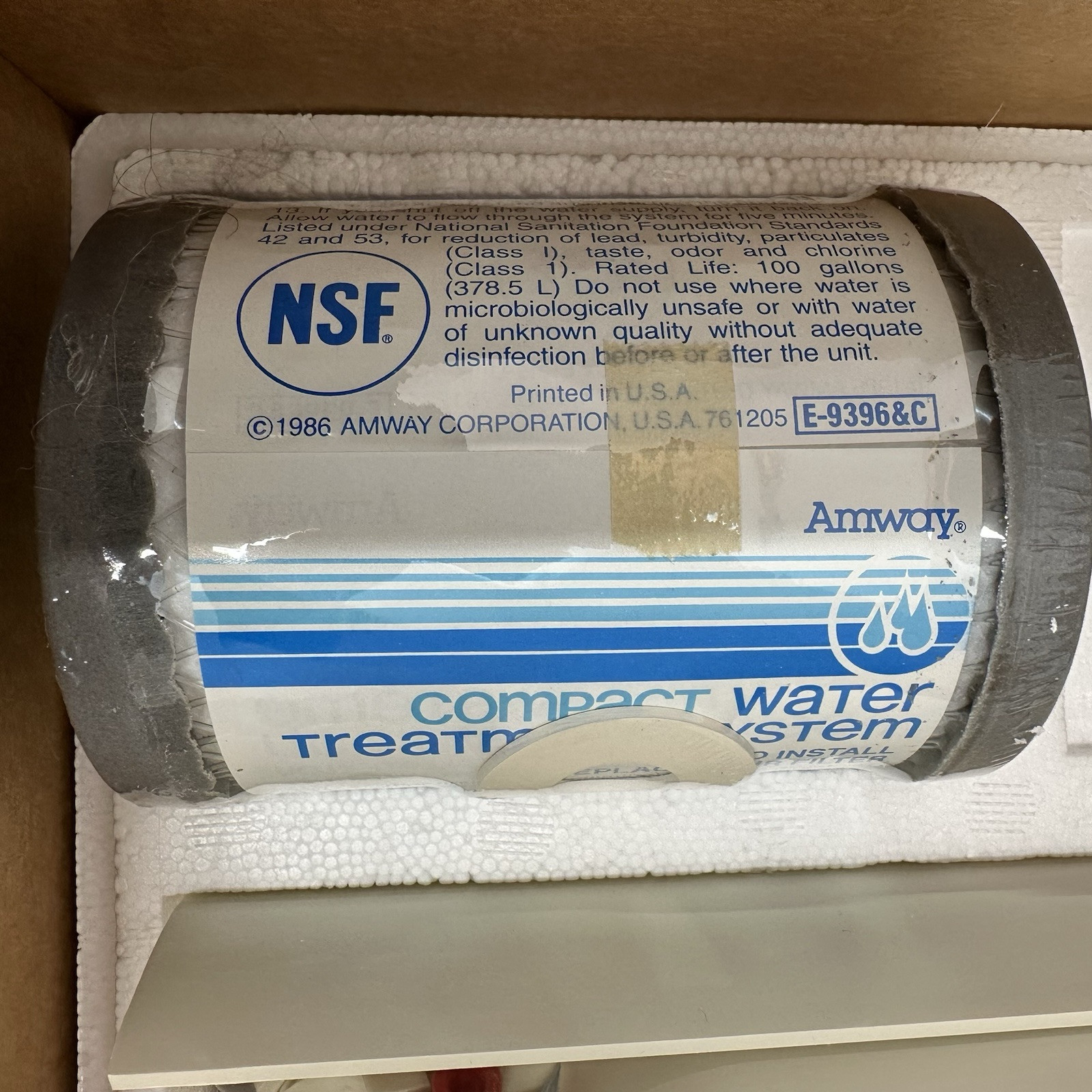 Amway E-9395 R2 Compact Water Treatment System with Sealed E-9396 Filter New