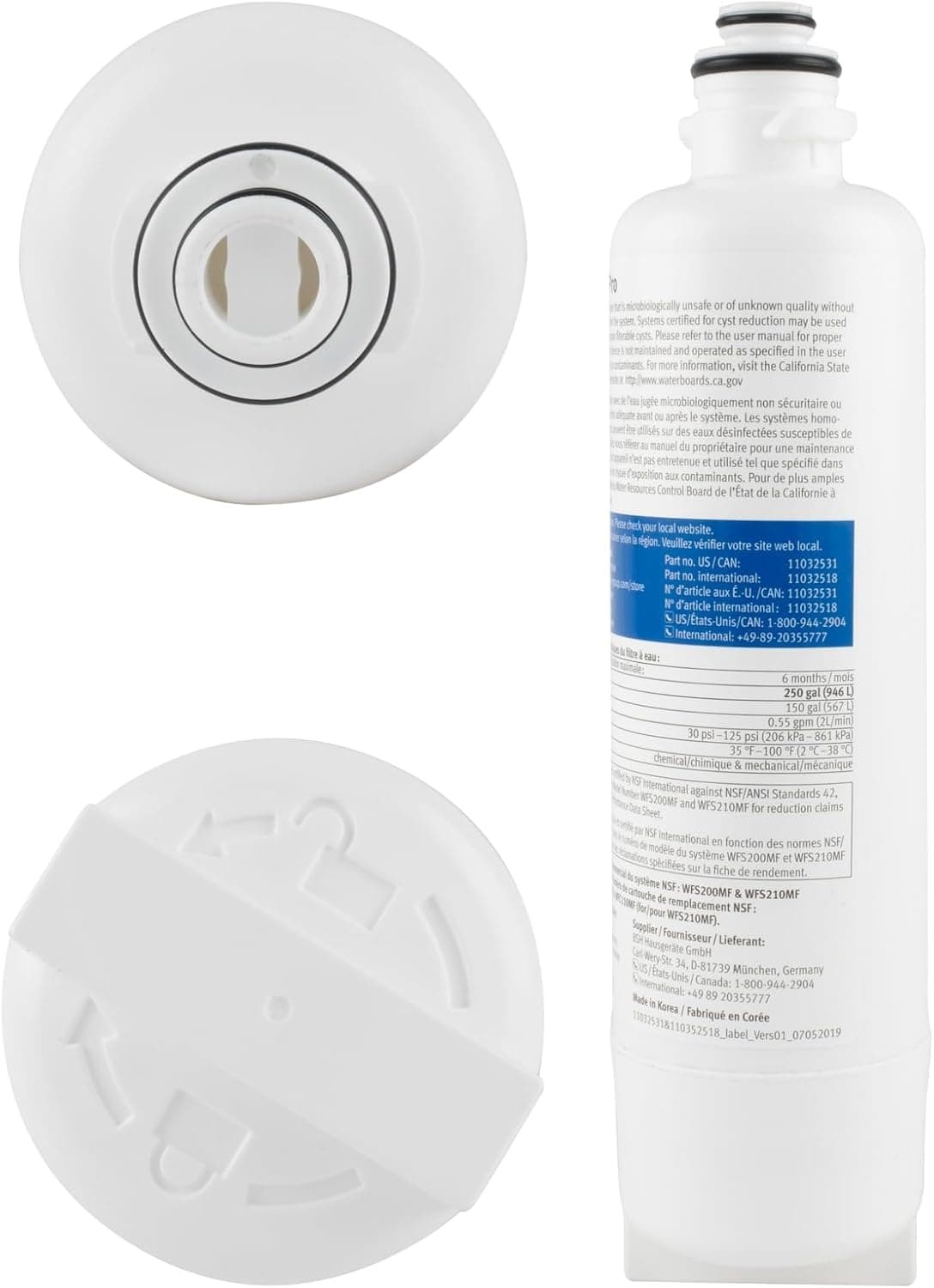 Bosch UltraClarity Pro Refrigerator Water Filter 11032531 BORPLFTR55 New Sealed
