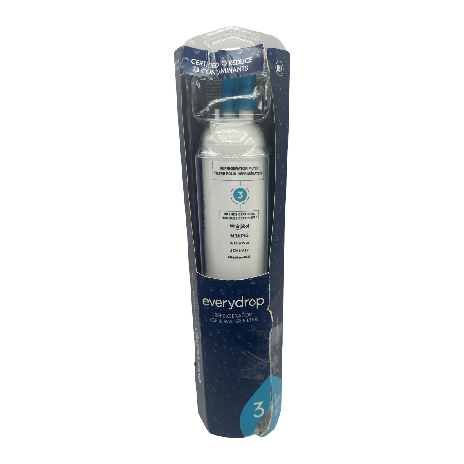 Everydrop by Whirlpool Ice and Water Refrigerator Filter 3 – Single Filter