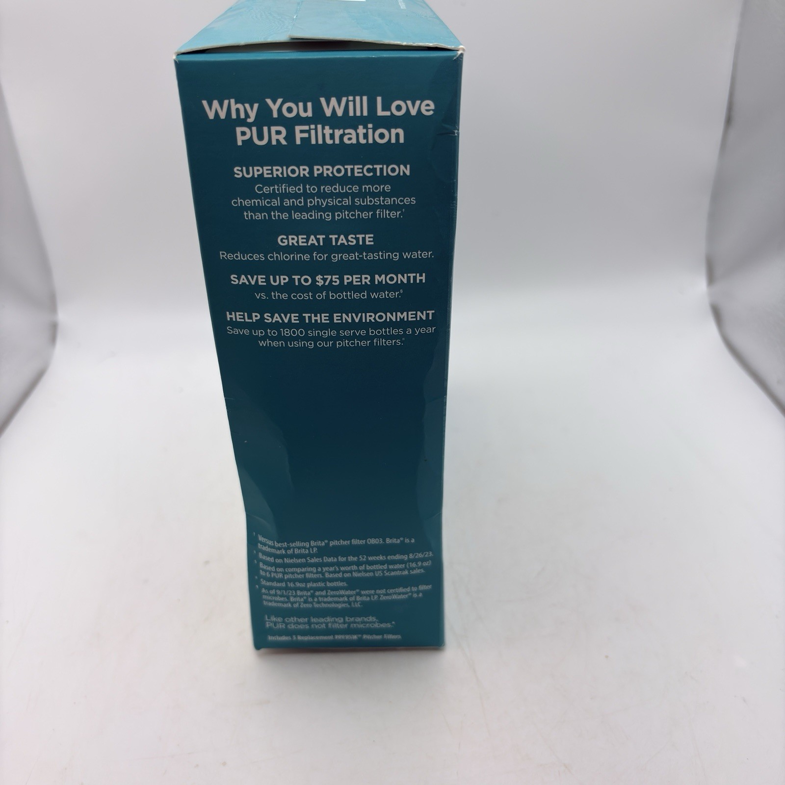 PUR PLUS 3 Count Water Filter Pitcher Replacement NSF Certified Lead Reduction