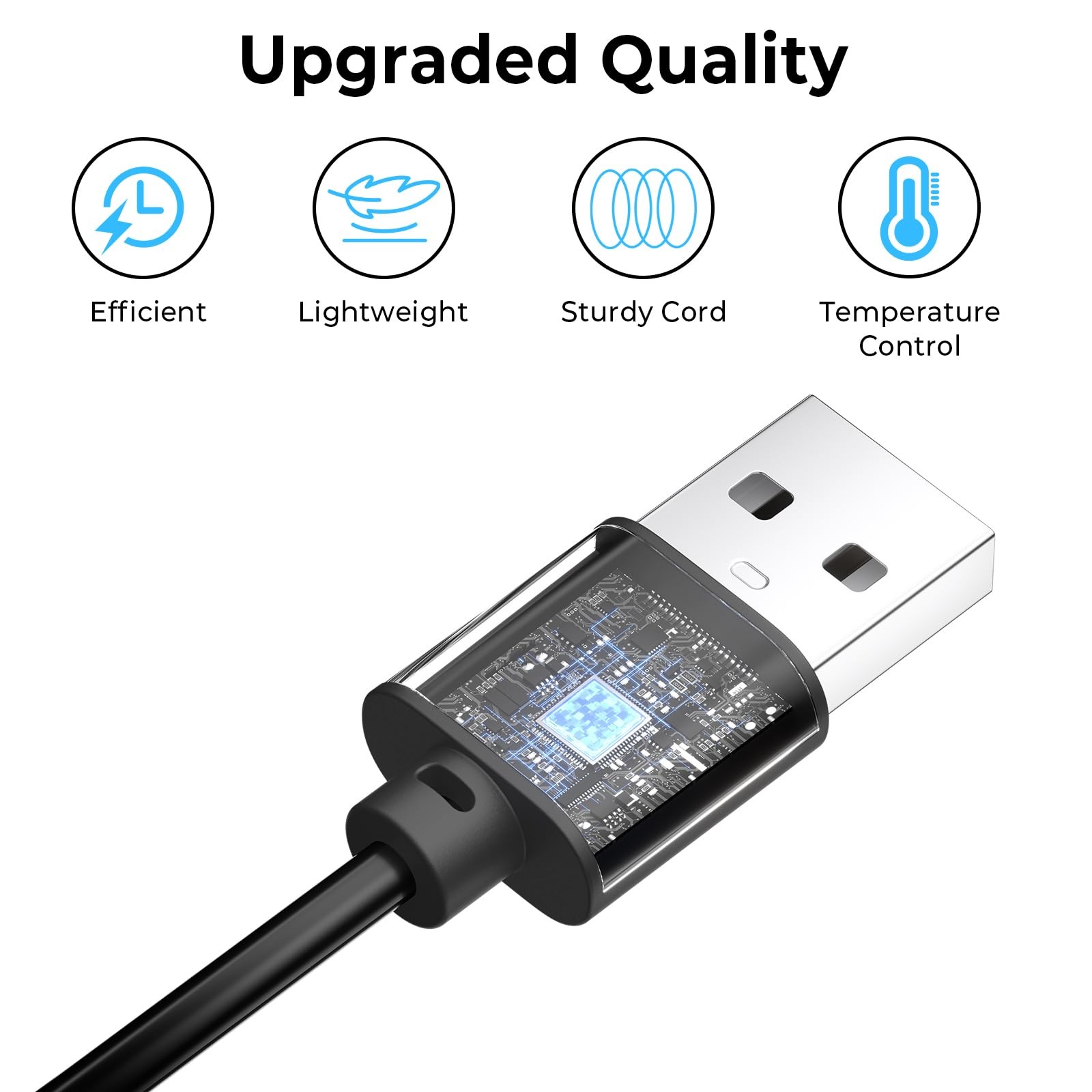 Charging Cable for Philips Sonicare Cordless Power Flosser 3000 Black