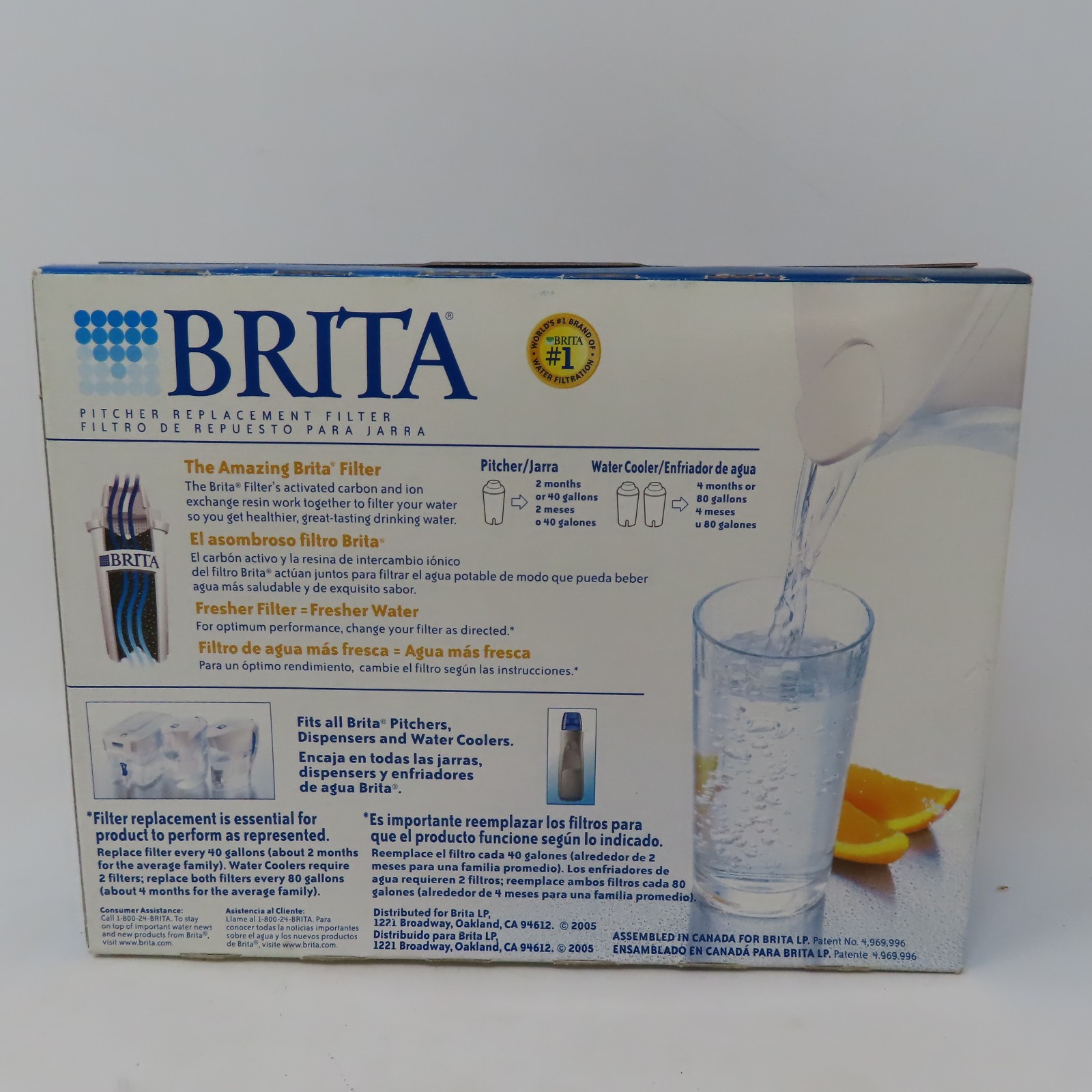 New GENUINE BRITA Water Filter Pitcher Replacement Filters 3 Count Pack Sealed