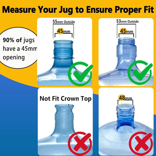 Striludo 3 Packs 5 Gallon Water Jug Cap,Reusable 5 Gal Caps for blue