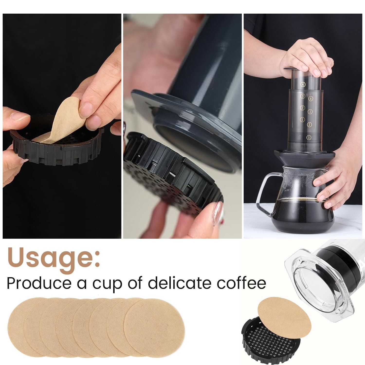 Replacement Coffee Filters Clinuse 800 Count, 2.5 inch, Primary Color