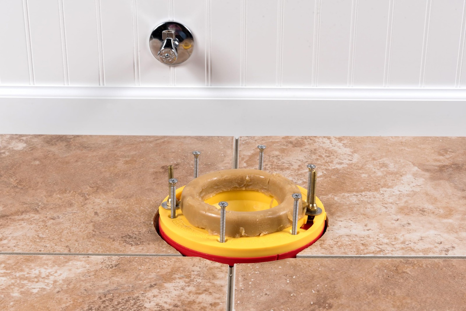 Oatey Toilet Flange Extender Kit 1/4 1 5/8 in,Red and Yellow