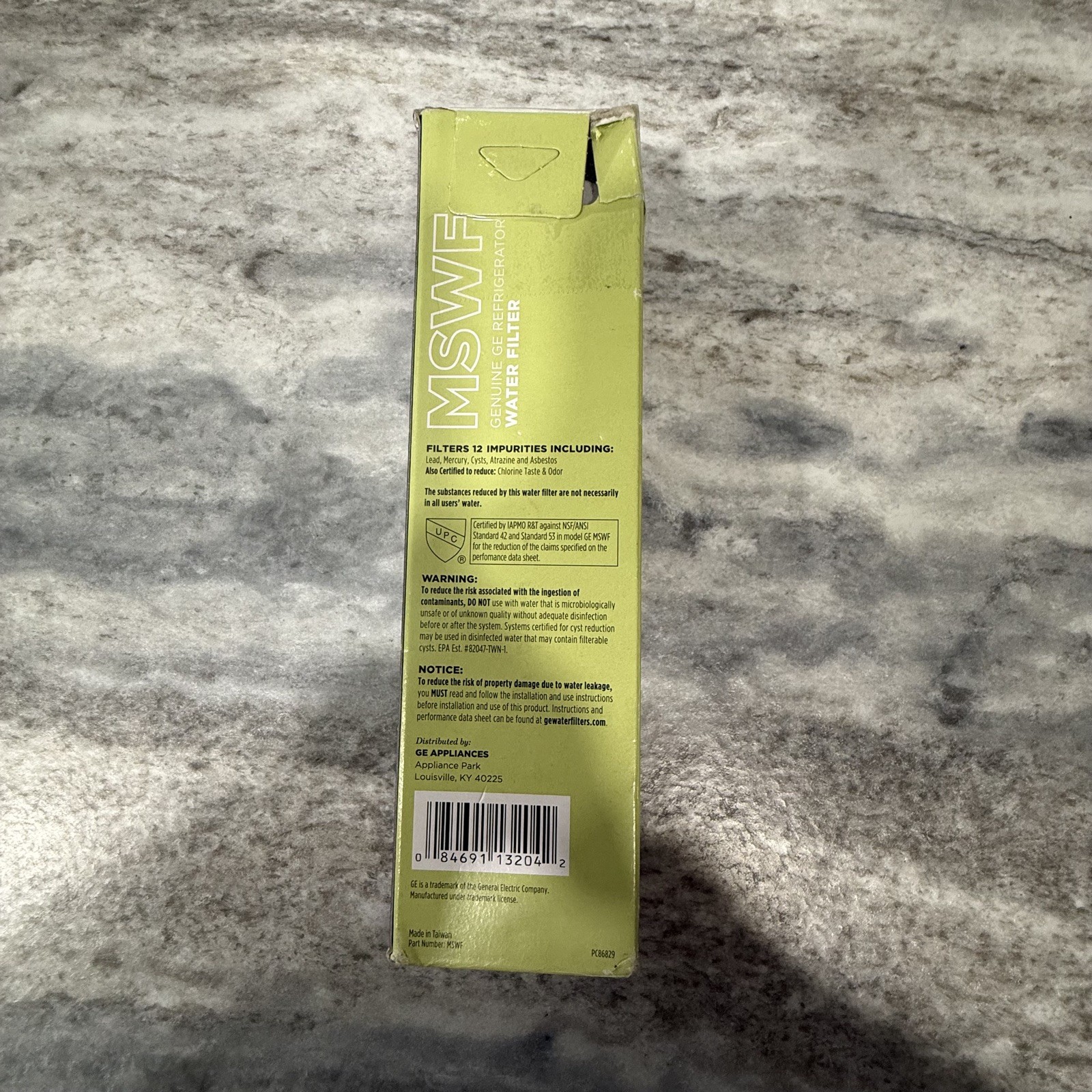Water Filter Genuine GE MSWF SmartWater Refrigerator Water Filter – Sealed