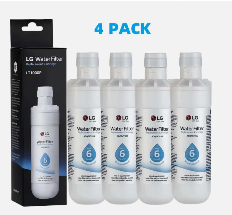 4PACKS Refresh Refrigerator Ice Water Filter For LG LT1000P ADQ747935 Brand New