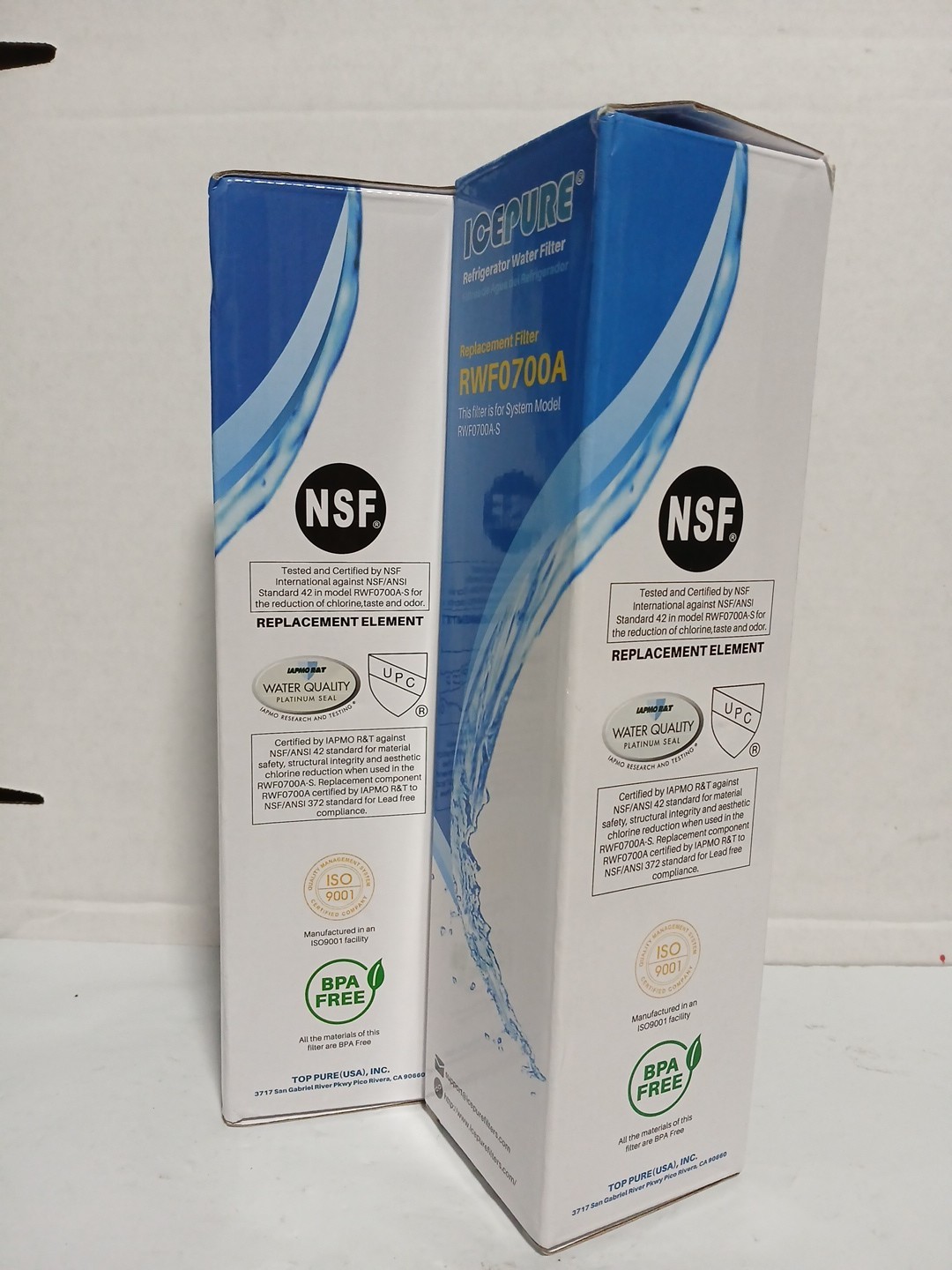 IcePure RWF0700A Refrigerator Water Filter 2 packs