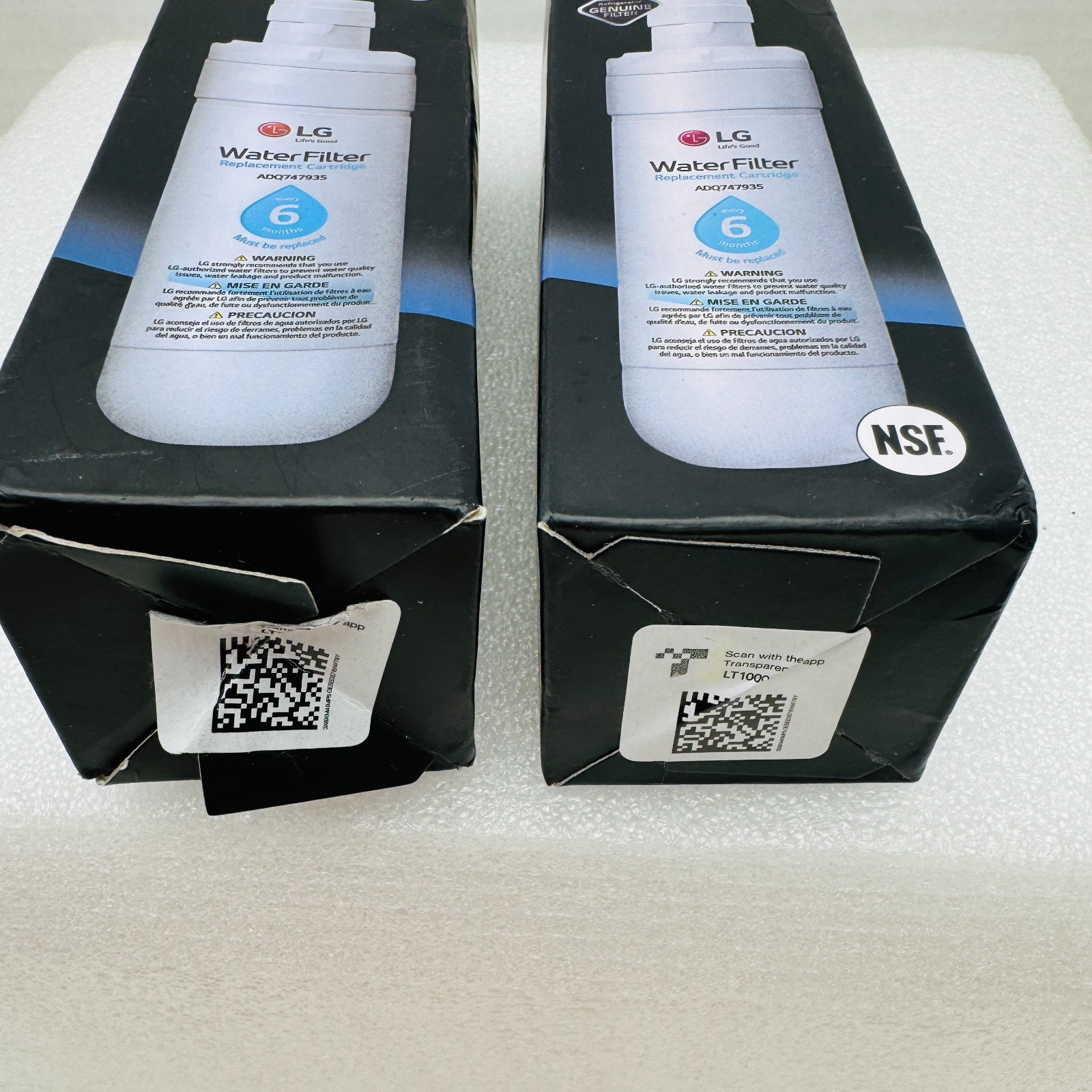 2Pk LG LT1000P/PC/PCS 6mo Refrigerator Water Filter Replacement Cartridge OEM