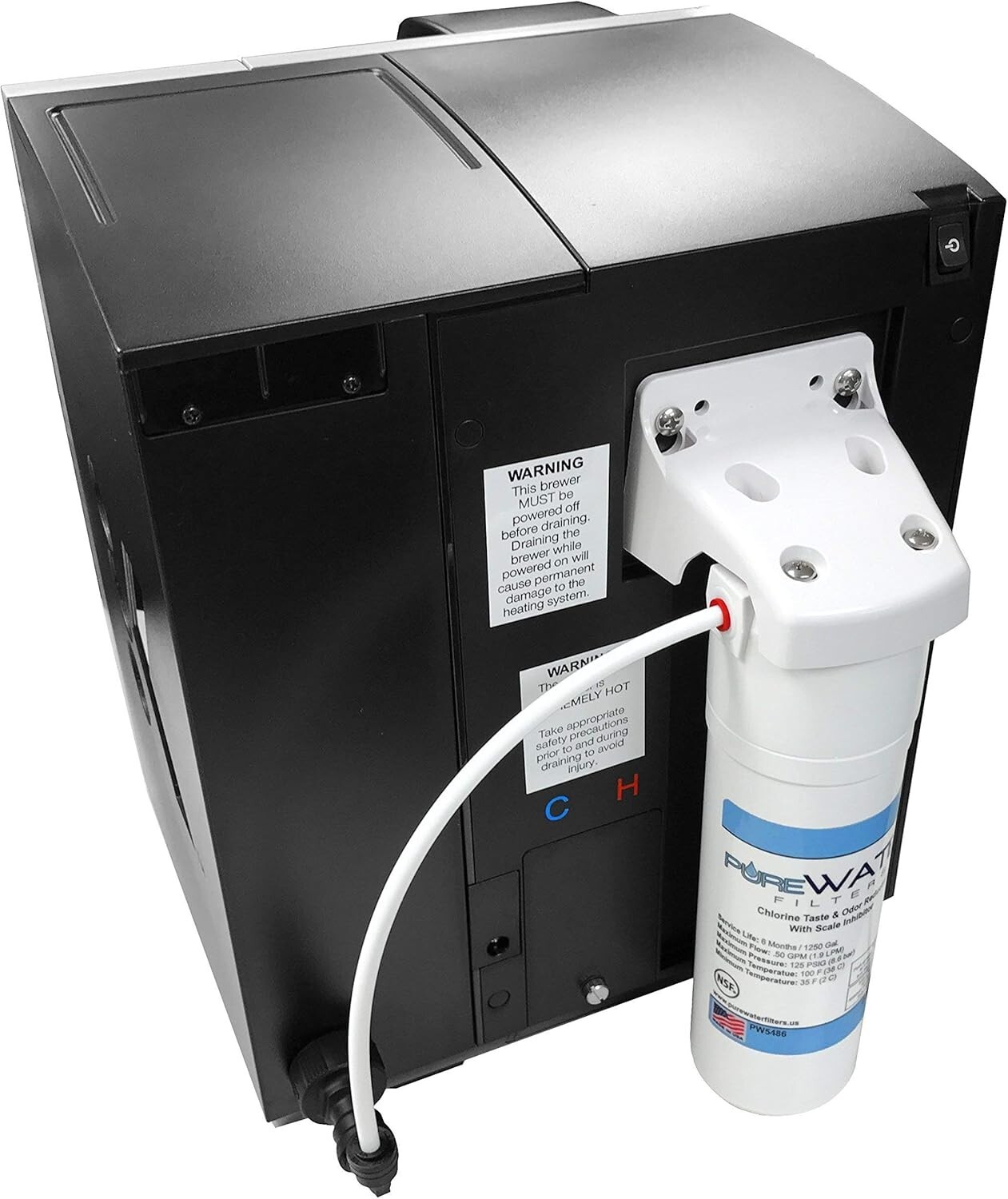 Deluxe Water Filter Kit for Keurig Commercial Plumbable Single Serve Brewers