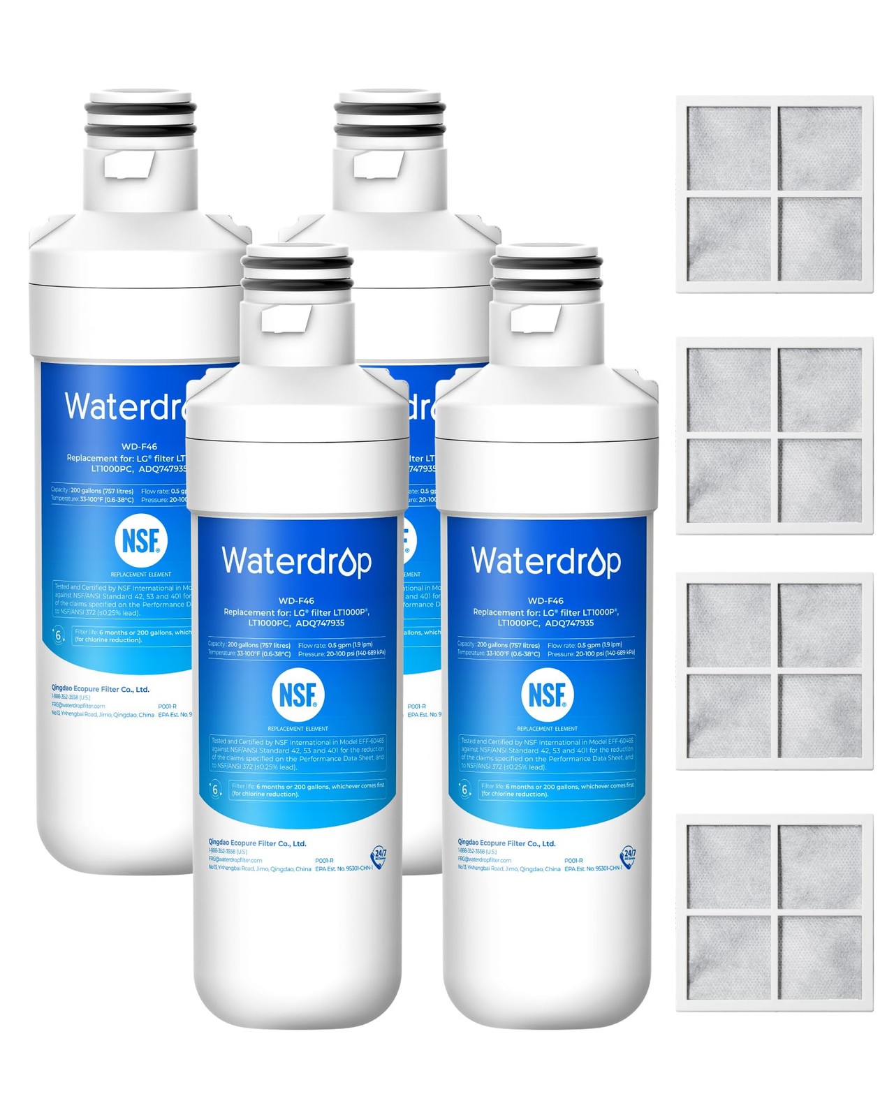 Filter Water Air LG LT1000PC ADQ747935 4 Combo Refrigerator LMXS28626S LT120F