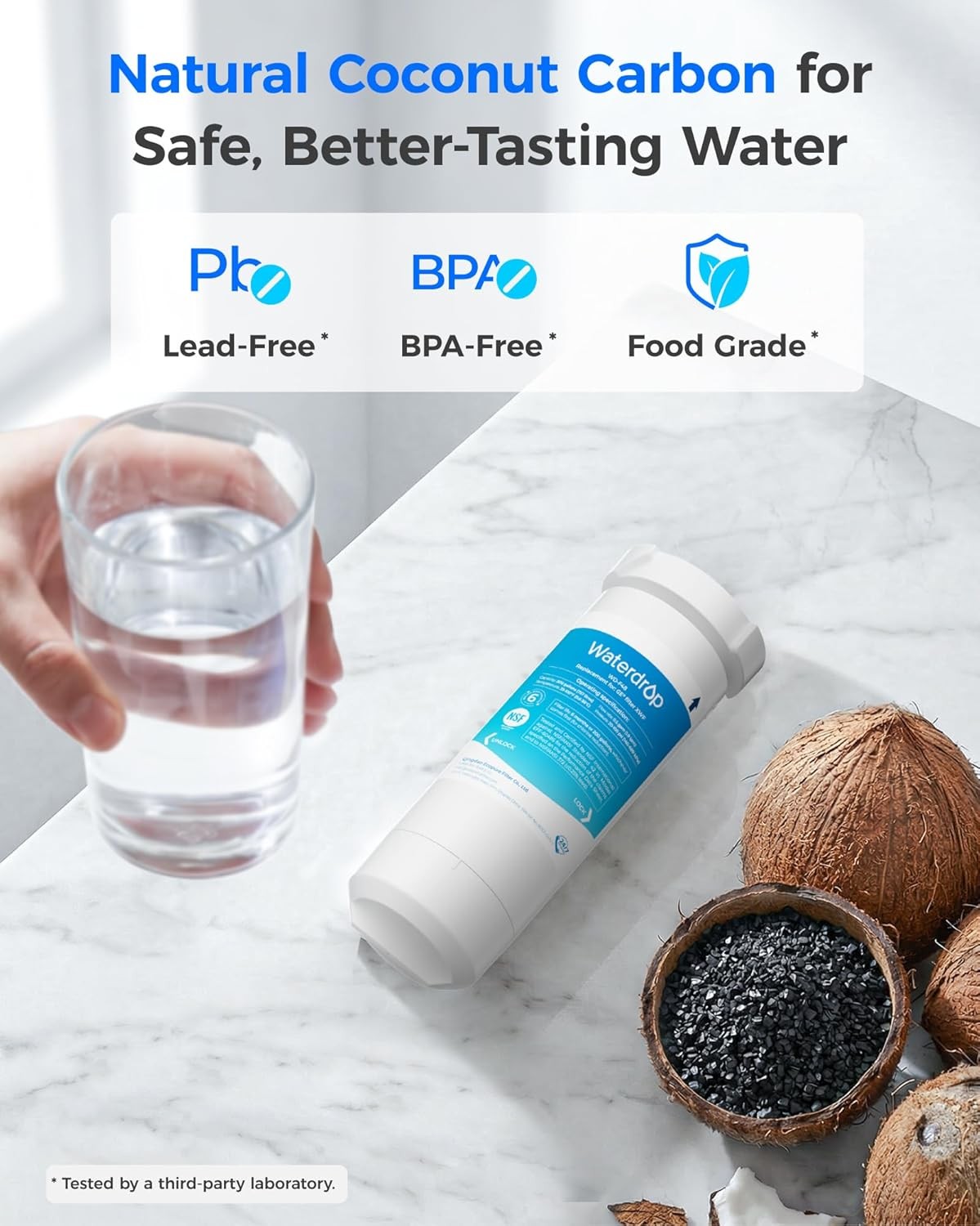 Waterdrop XWF Replacement For GE® XWF Refrigerator Water Filter, Pack of 6