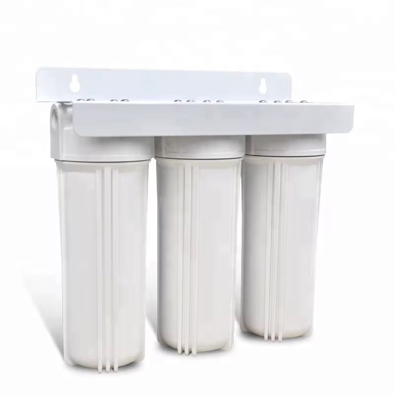3 Stage Water Filter System White Housings 1/2” IN/OUT PP, GAC, CTO, Wrench