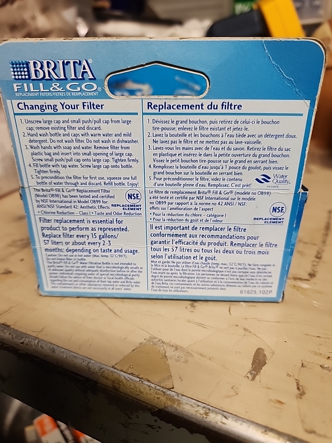Brita Fill and Go Water Filter Filtration Replacement Filters 8 OB98 Vintag