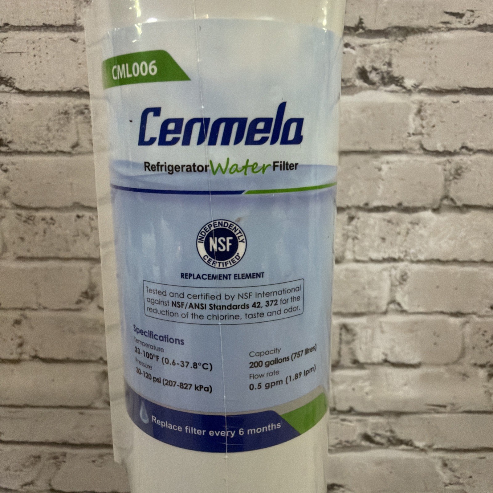 Cenmela CML006 Replacement Water Filter for Frigidaire WF3CB (Sealed, No Box)