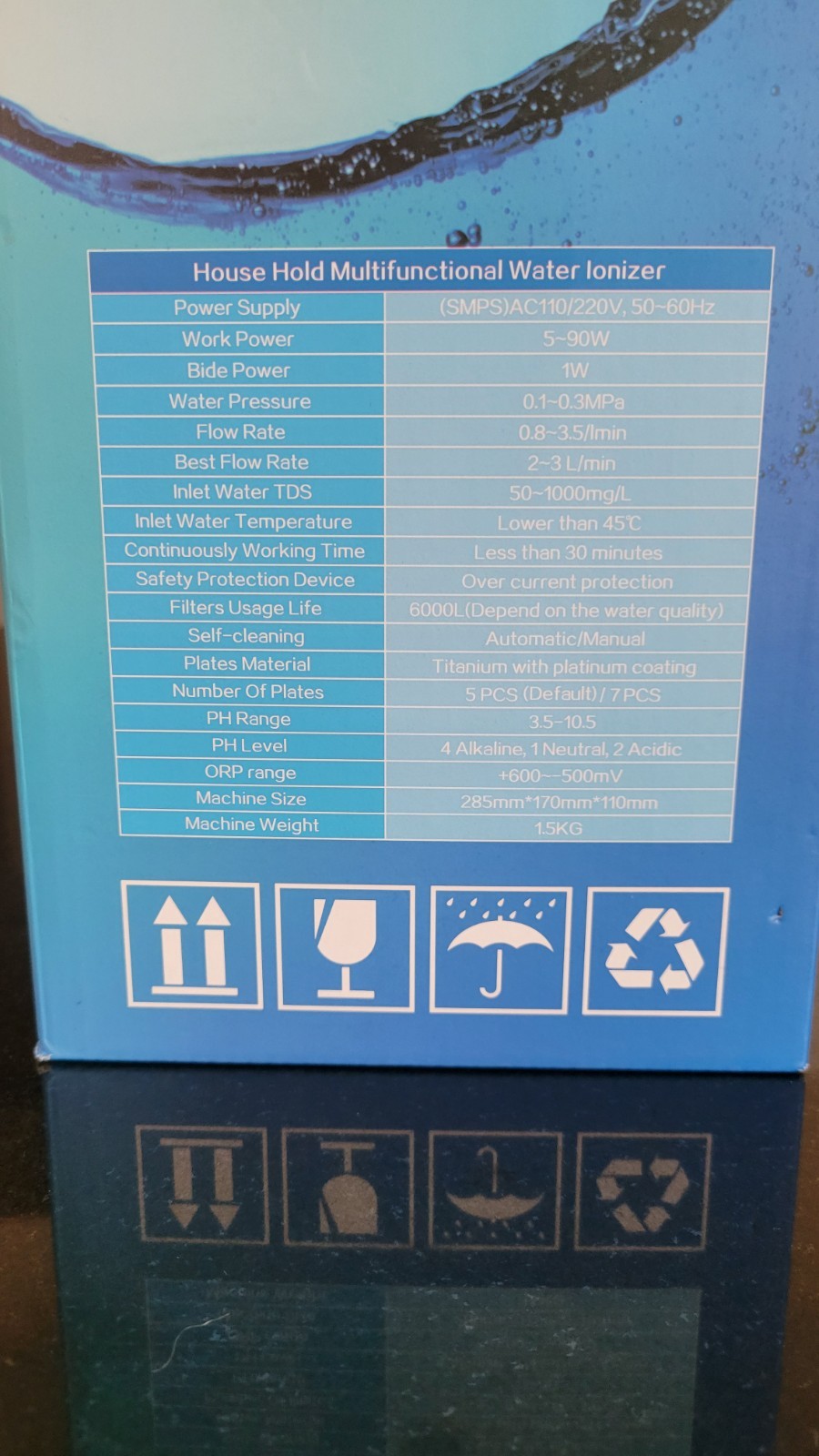 multifunctional alkaline water ionizer machine. Brand new never used