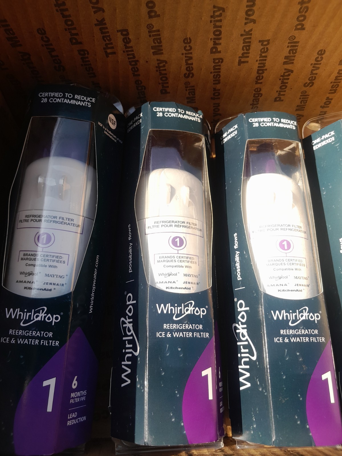 Set Of 4 Whirldrop #1 Refrigerator Ice and Water Filter Everydrop ΕDR1RXD1