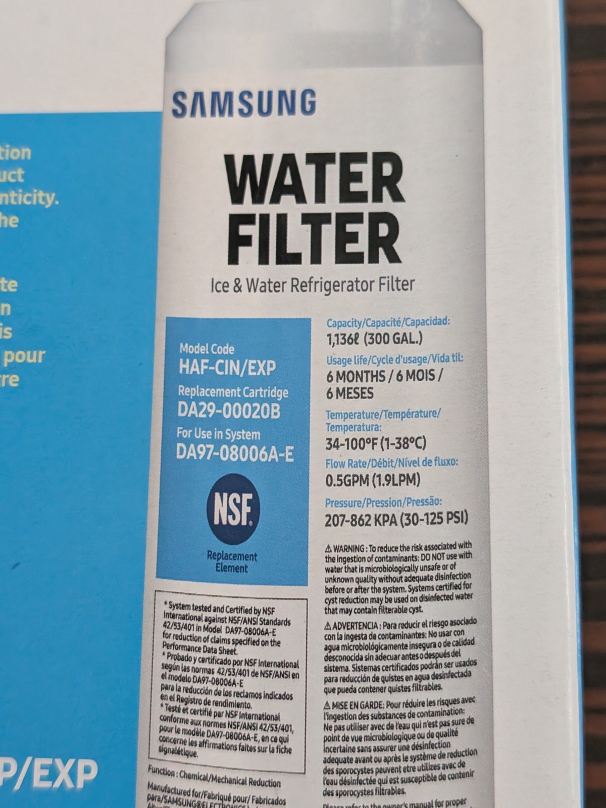 2 PACK Genuine Samsung DA29-00020B HAF-CIN/EXP Refrigerator Water Filter NEW