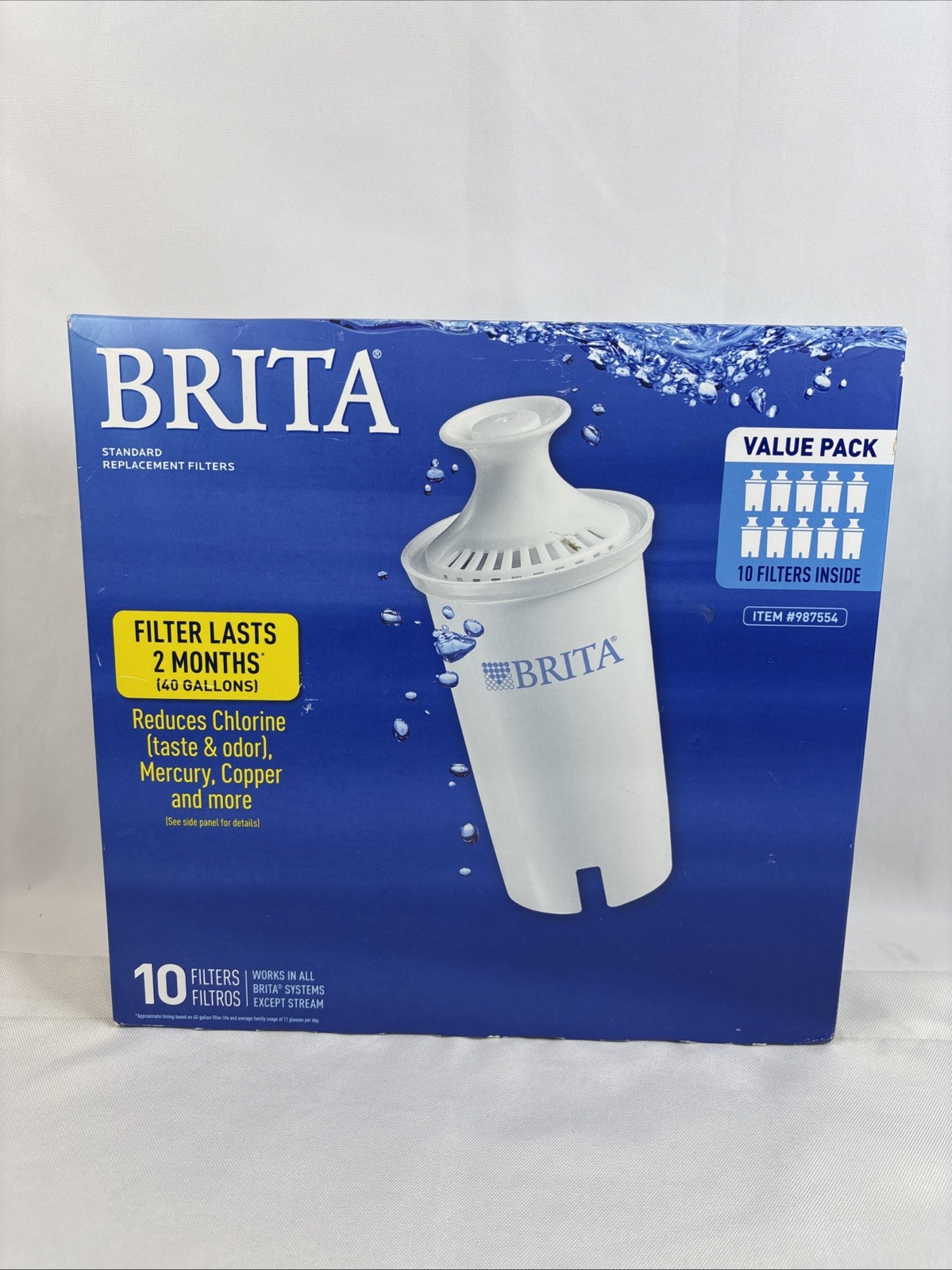 Brita Standard Replacement Water Filters – 10 Pack