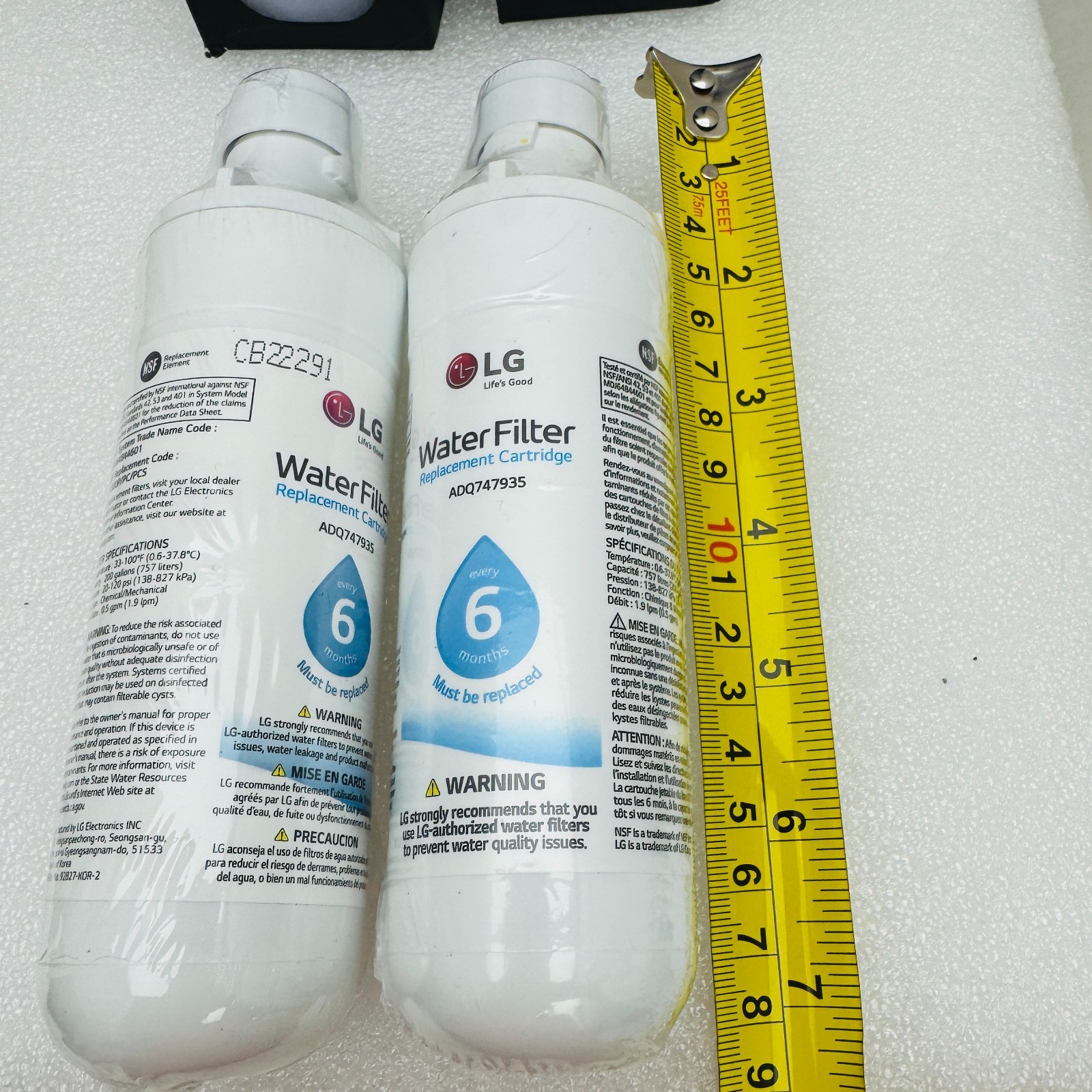 2Pk LG LT1000P/PC/PCS 6mo Refrigerator Water Filter Replacement Cartridge OEM