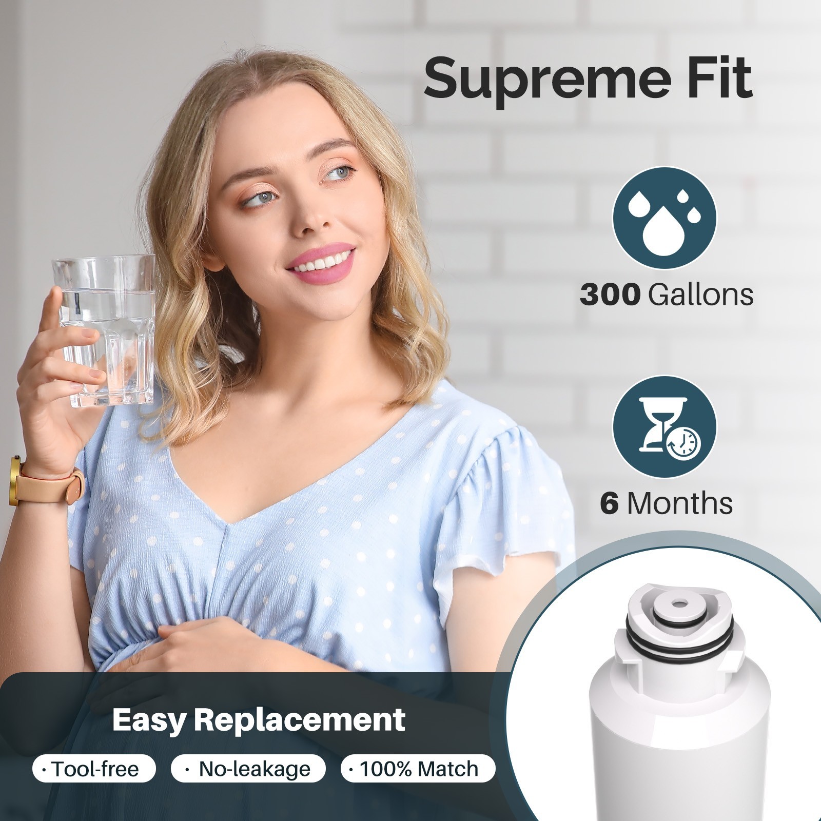 Fit For Samsung RS265TDRS RS261MDRS RSG307AARS RFG298HDRS Water Filter 3 Pack