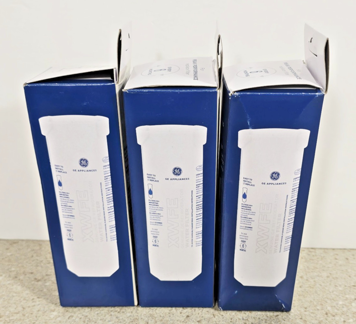 Lot Of 3 OEM GE XWFE Refrigerator Water Filter **NO RFID Chip** 2 Factory Sealed