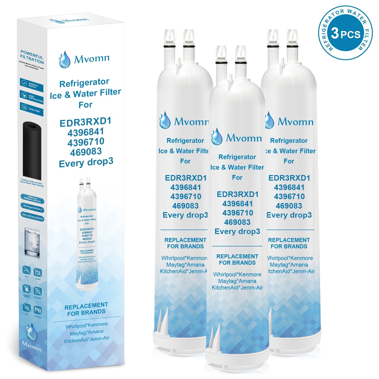3Pack Kenmore Replacement Refrigerator Water Filter 9083 469083 9020 9030 NEW