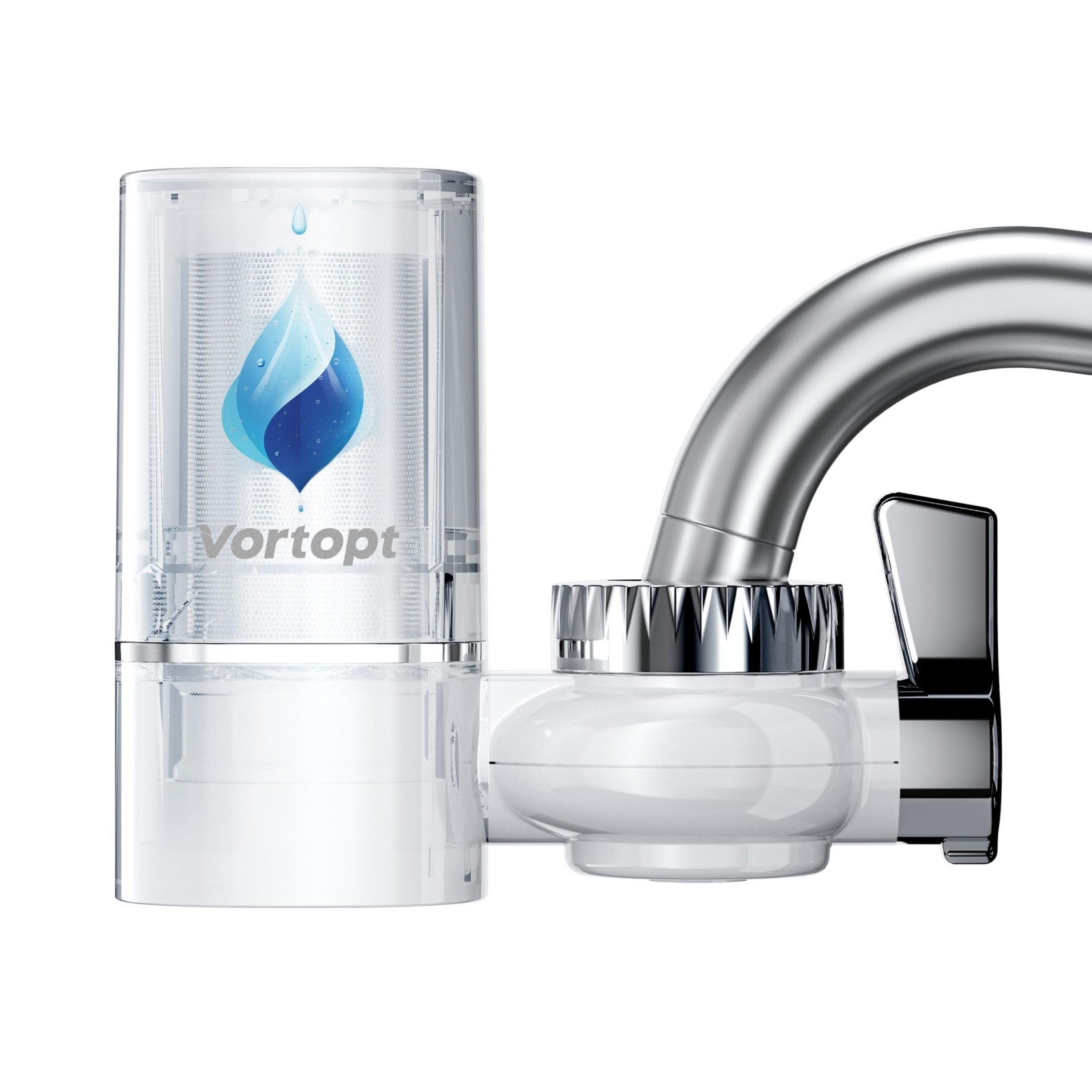 Vortopt Faucet Water Filter for Sink, T1 Rapid Flow 400 Gallons Faucet Mount…