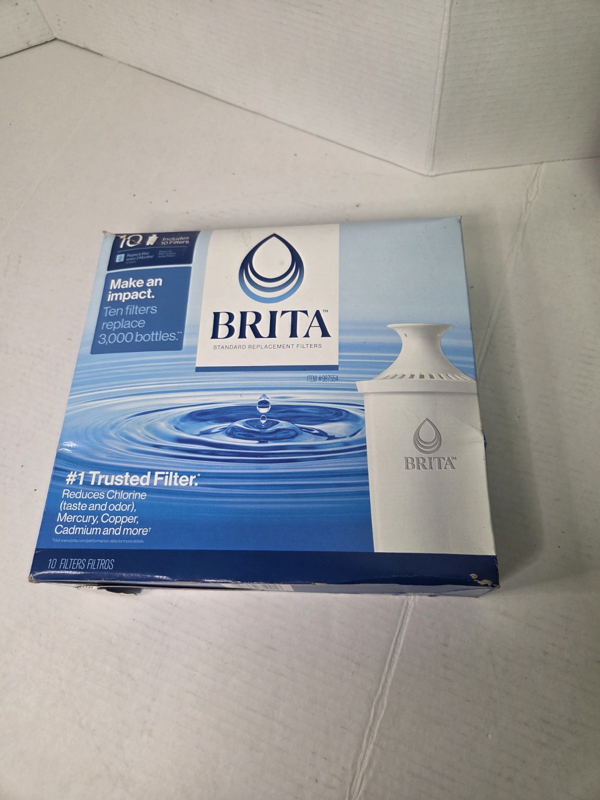 Brita Pitcher Replacement Filters – 10 Pack Brand New – 1 Open Box – All Sealed