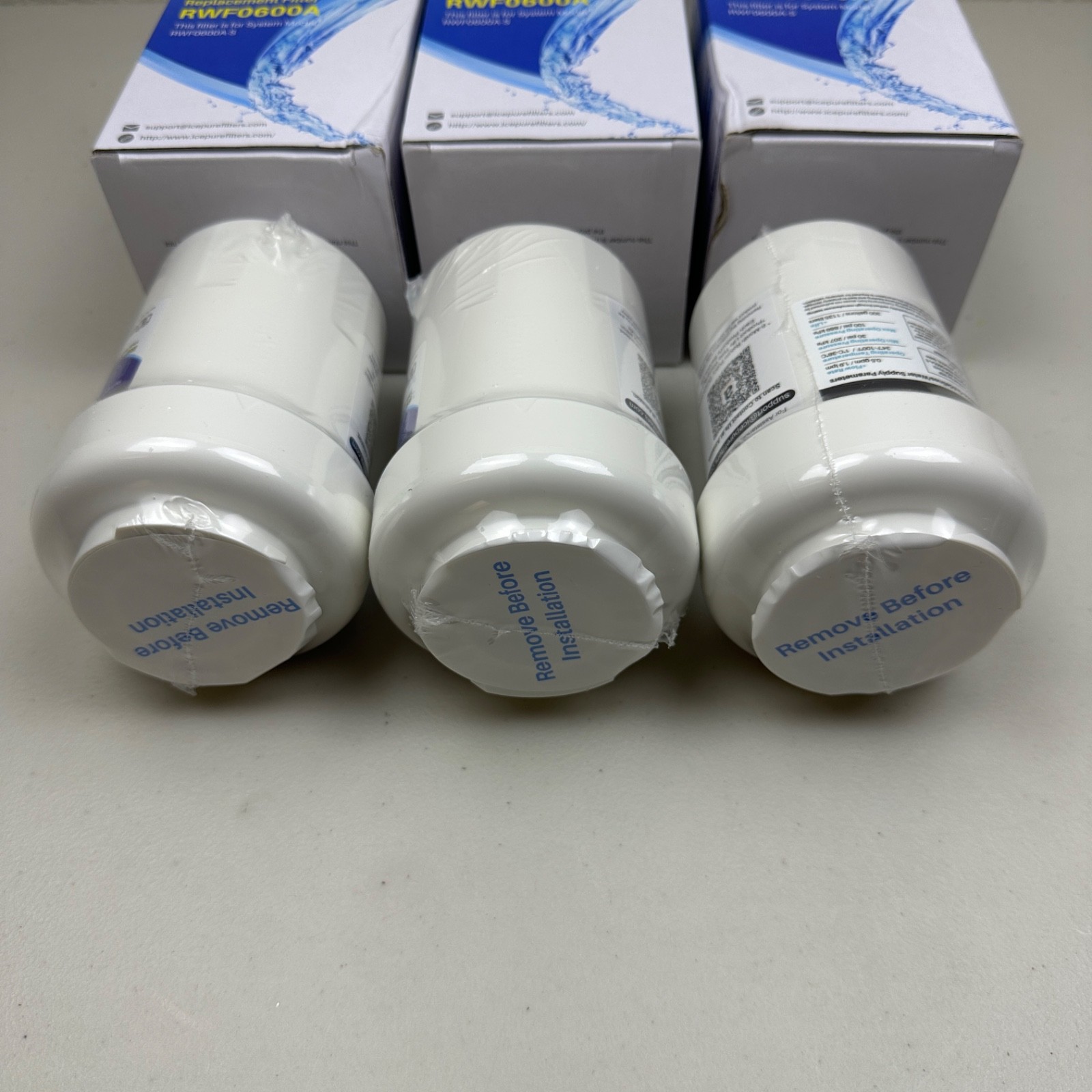 3 PACK ICEPURE RWF0600A for GE MWF SmartWater MWFP GWF Fridge Water Filter