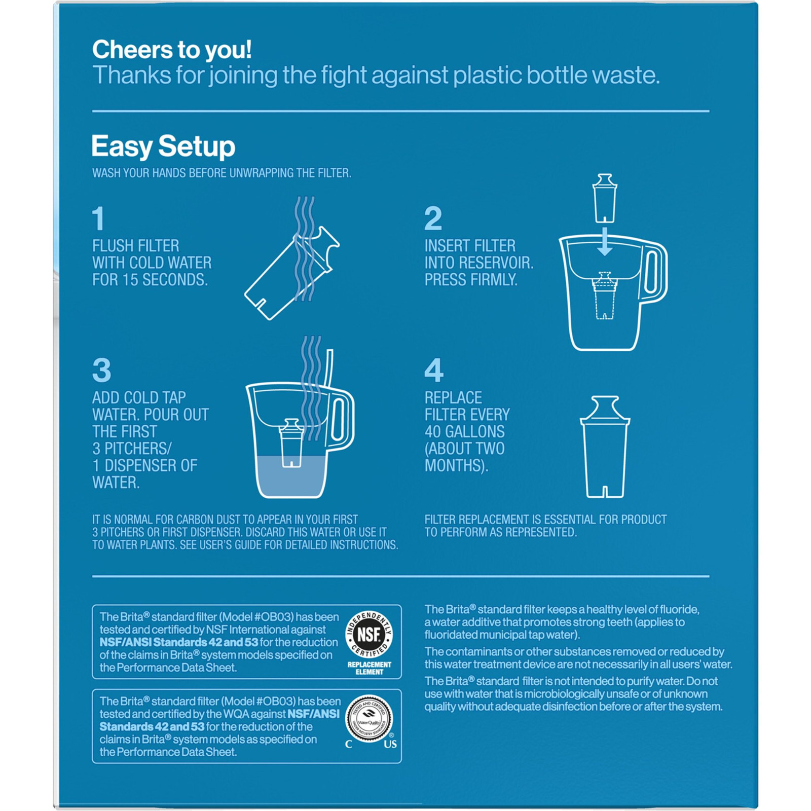 Brita 6-PK STANDARD REPLACEMENT FILTER | PITCHERS & DISPENSERS Water Filtration