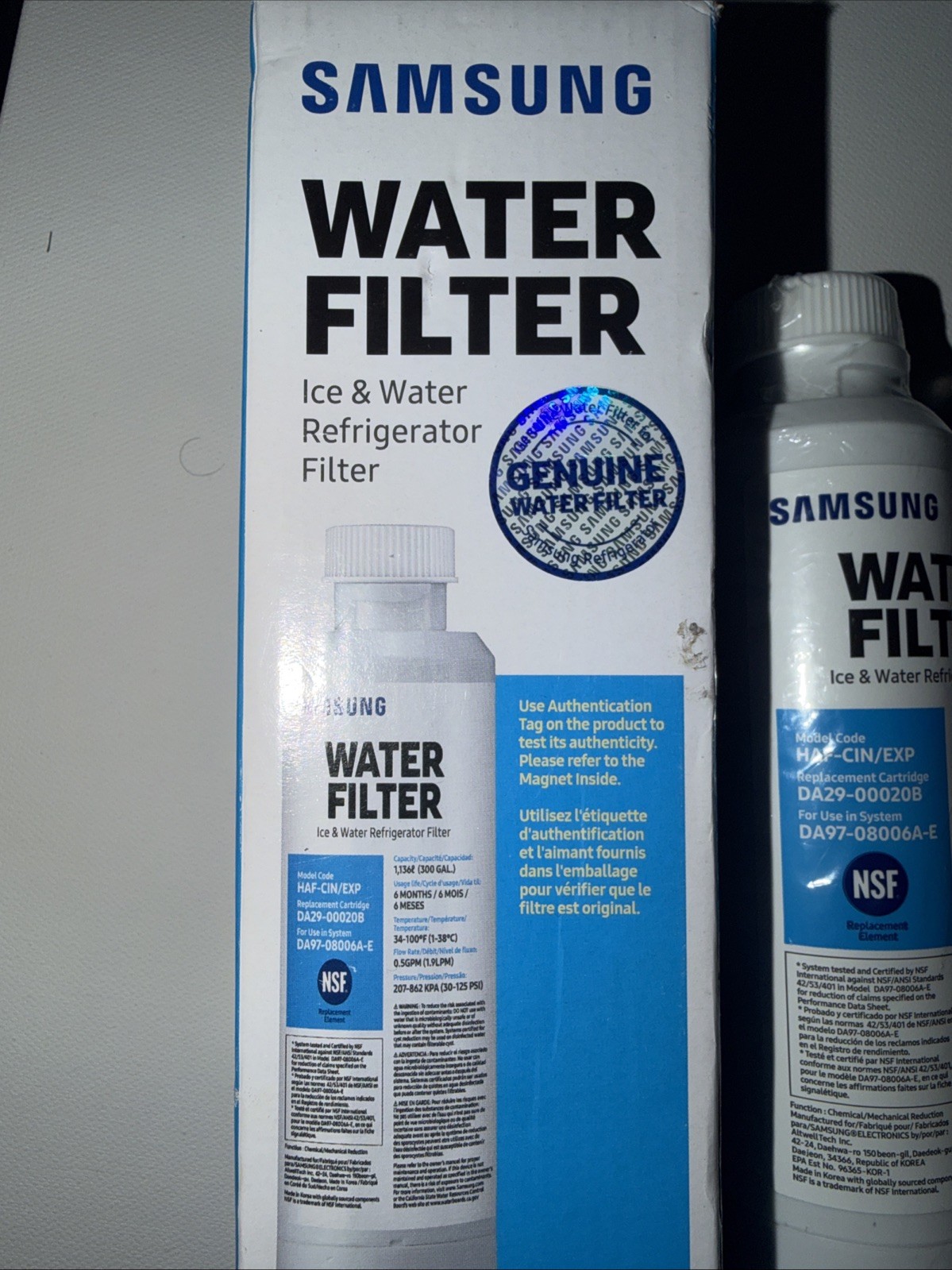 NEW 2 GENUINE SAMSUNG HAF-CIN/EXP DA29-00020B FILTERS