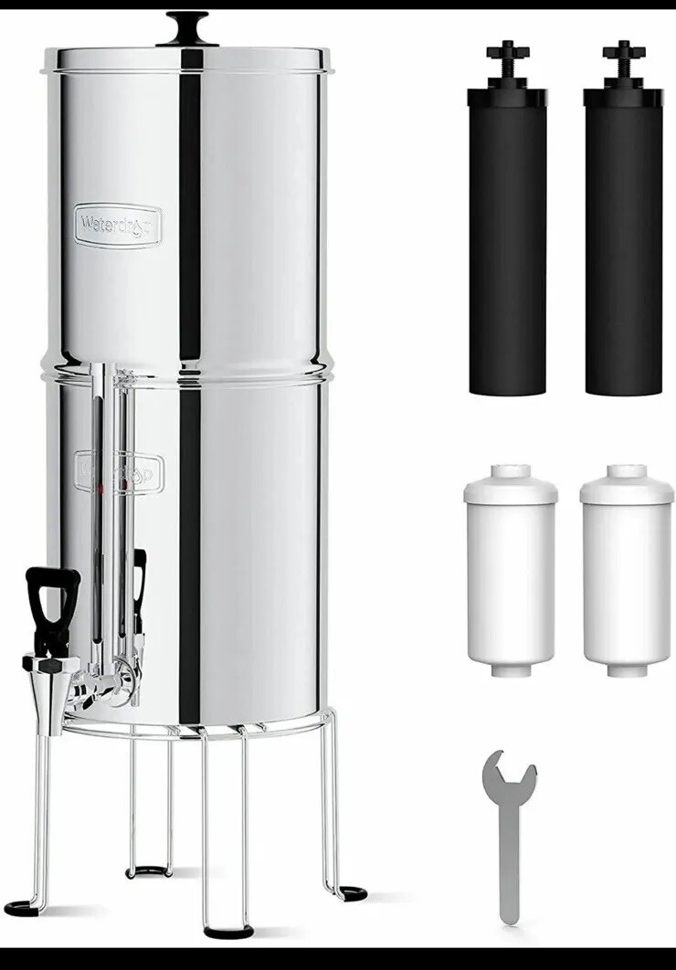 Waterdrop WD-TK-FS Gravity-fed Water Filter System, Stainless Steel 2.25 Gallon