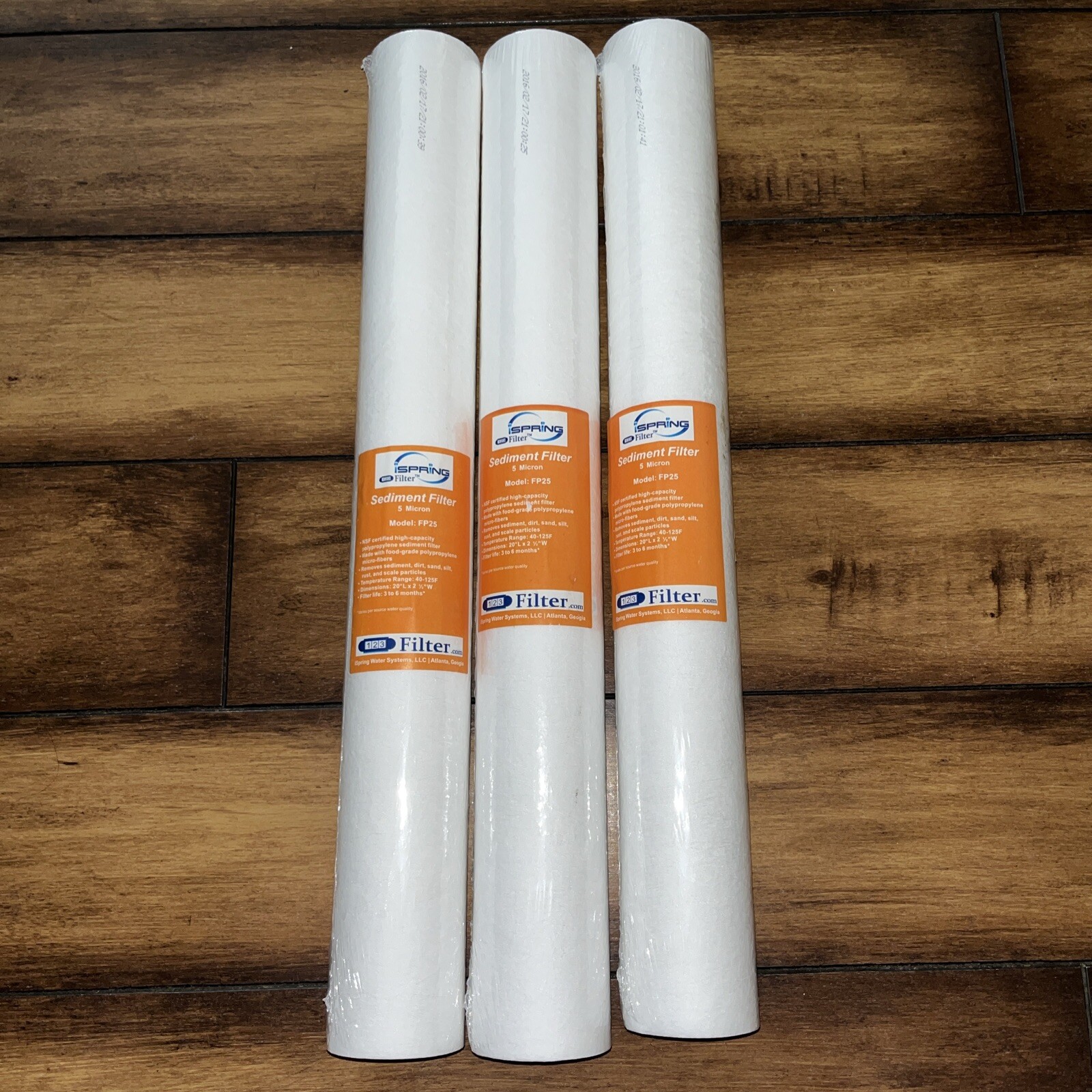 3 Pack- iSpring Sediment Filter FP25 – 5 Micron~NEW 20″ X 2 1/2″
