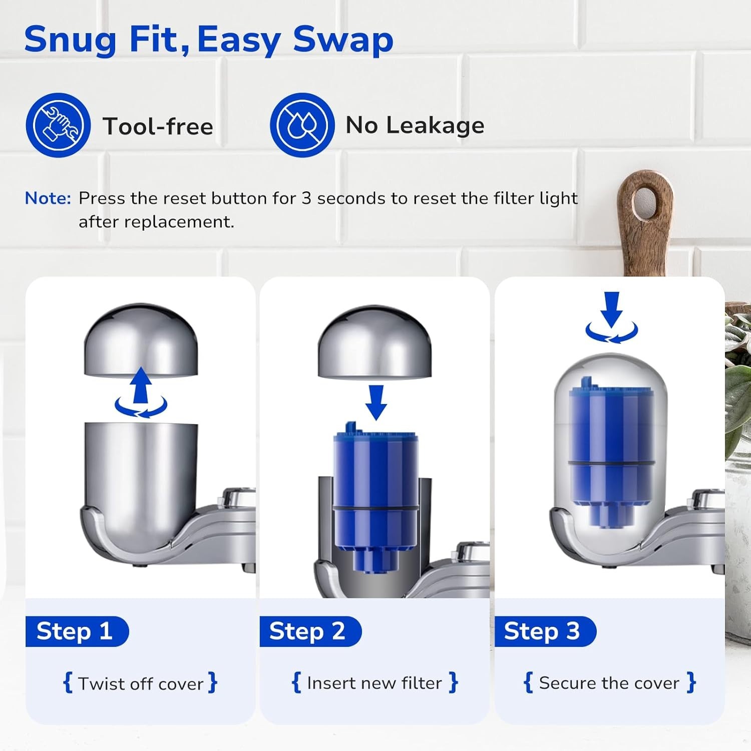 Cost-Effective 2-Pack PUR Water Filter, Compatible with Multiple Faucets