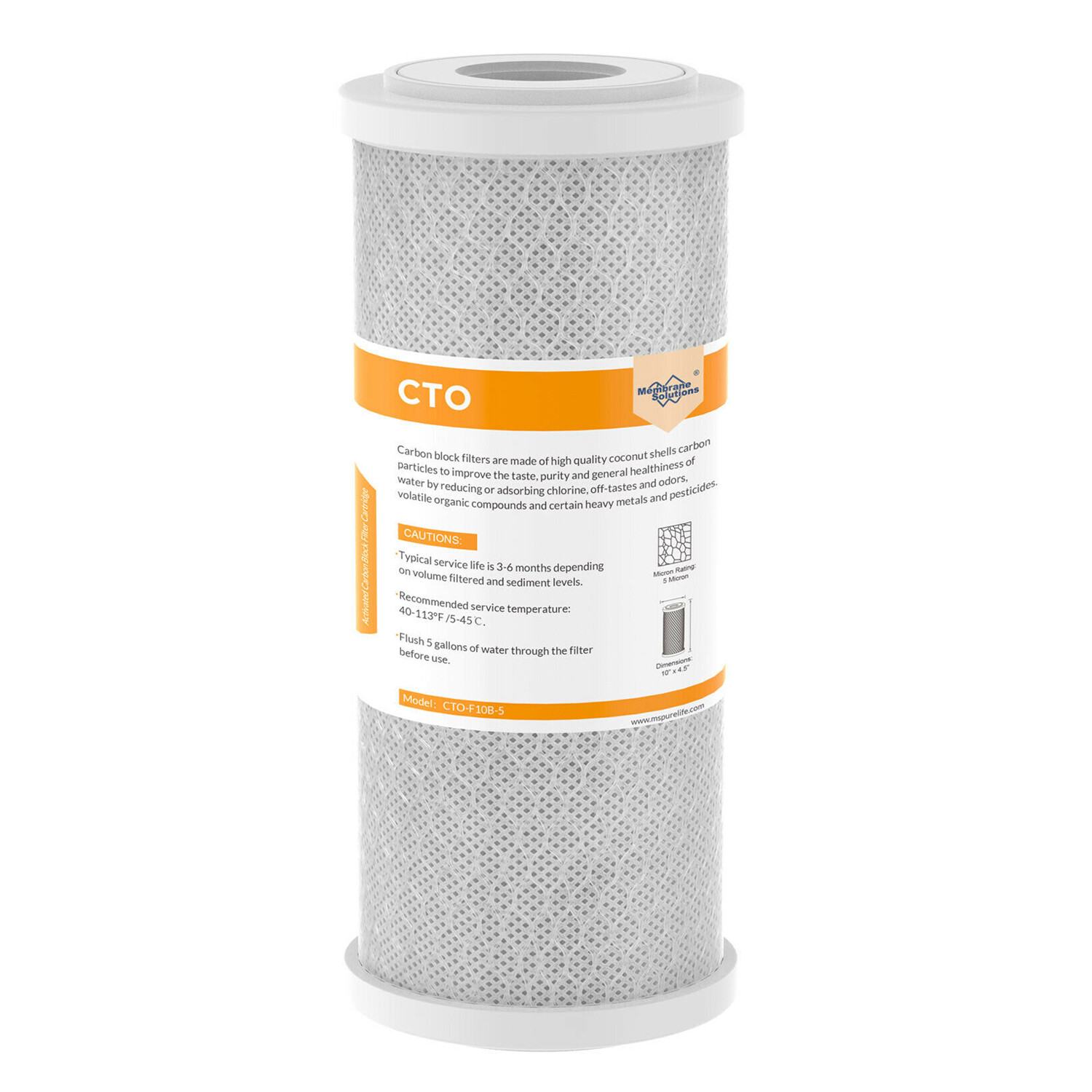 10 Inch Big Blue Whole House Water Filter Housing Filtration System 10″ x 4.5″