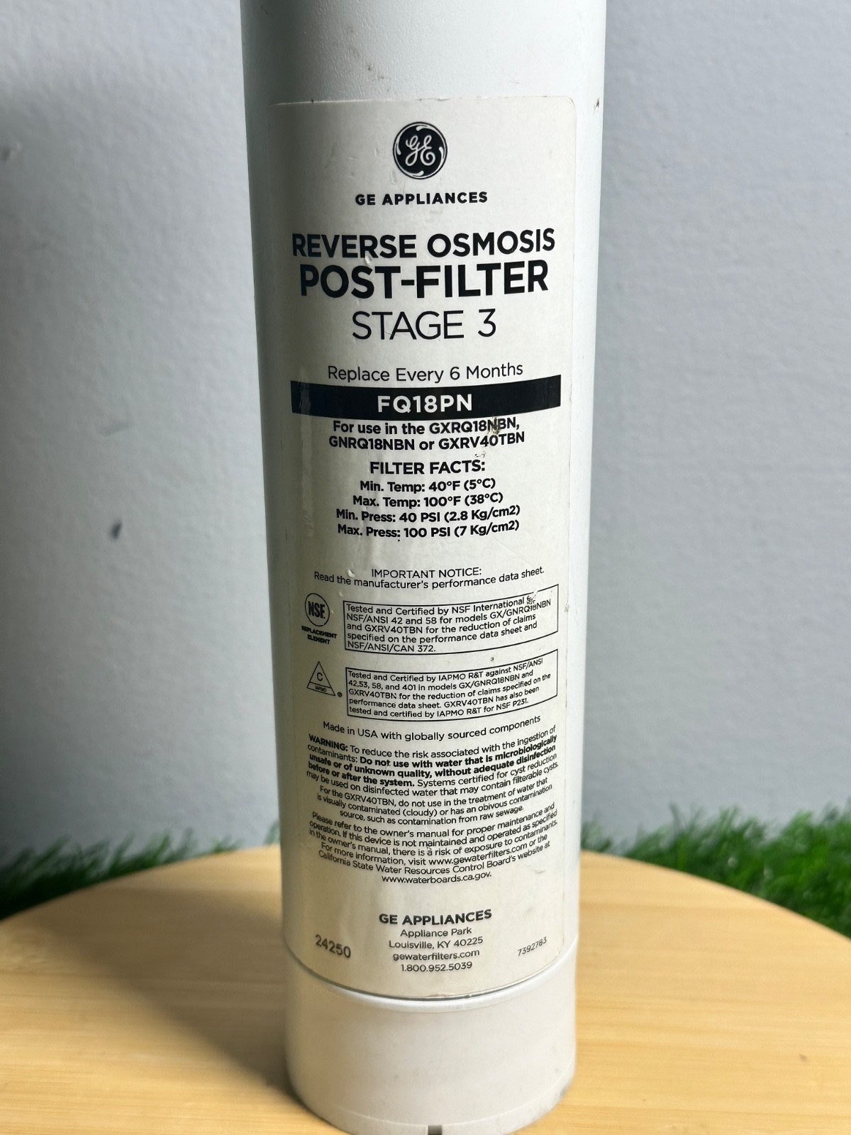 NEW GE Appliances FQ18PN Reverse Osmosis Stage 3 Water Pre-Filter ONLY FreeShip