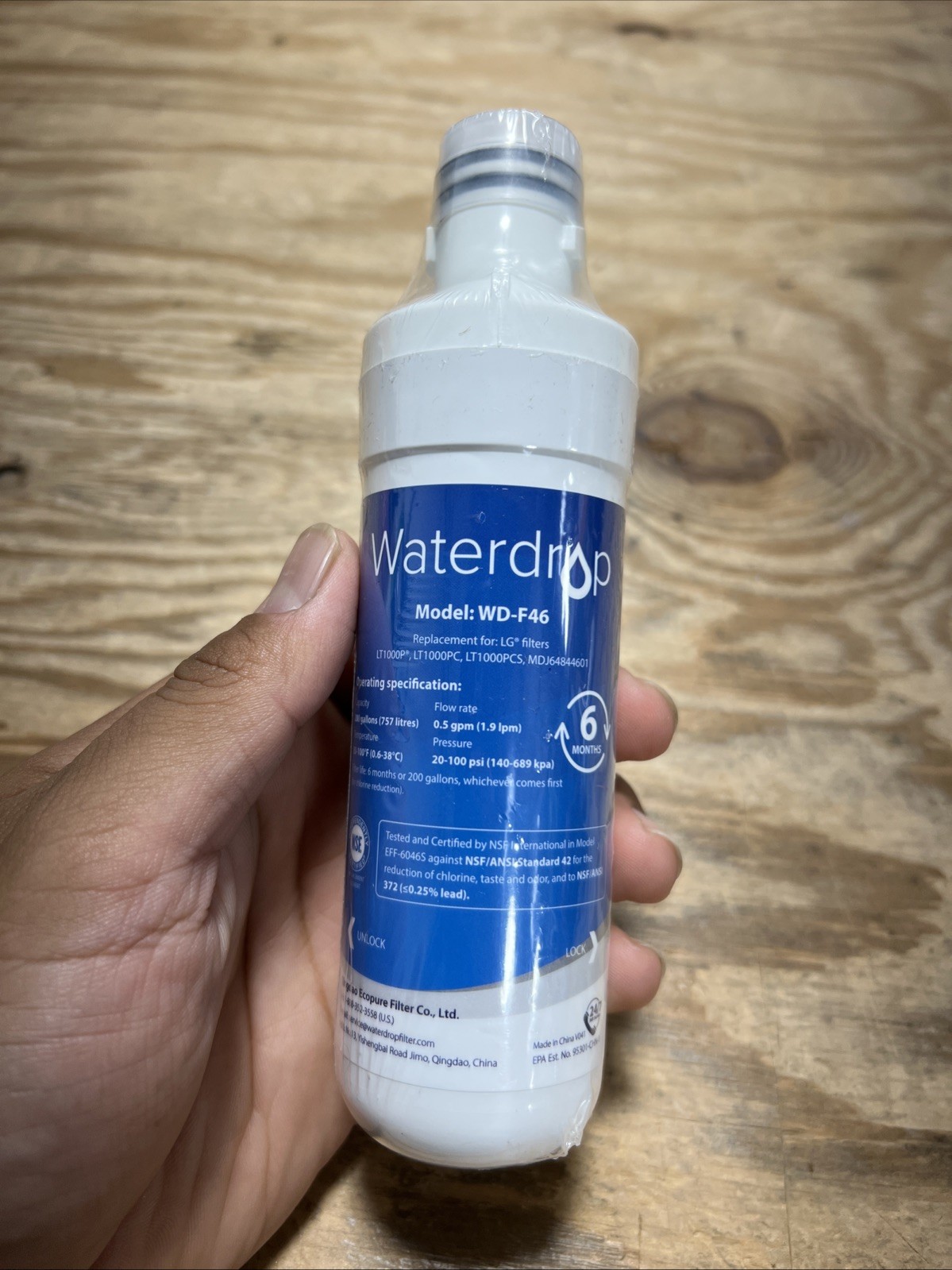 Waterdrop WD-F46 Refrigerator Water Filter NEW
