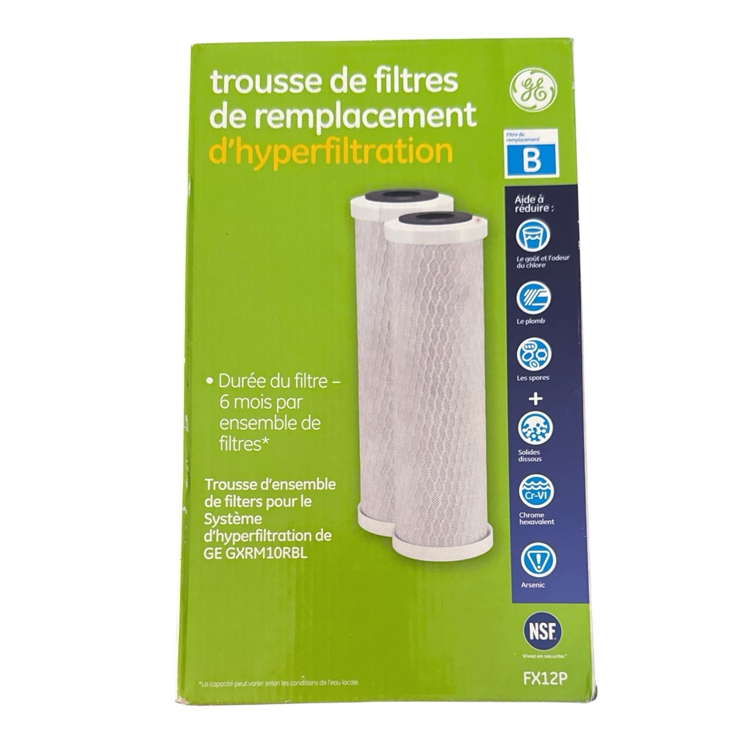 GE FX12P Reverse Osmosis Water Replacement Filter B Set Of 2 GXRM10RBL SEALED