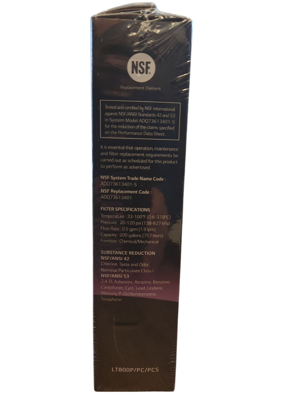 LG LT600P Refrigerator Water Filter – White