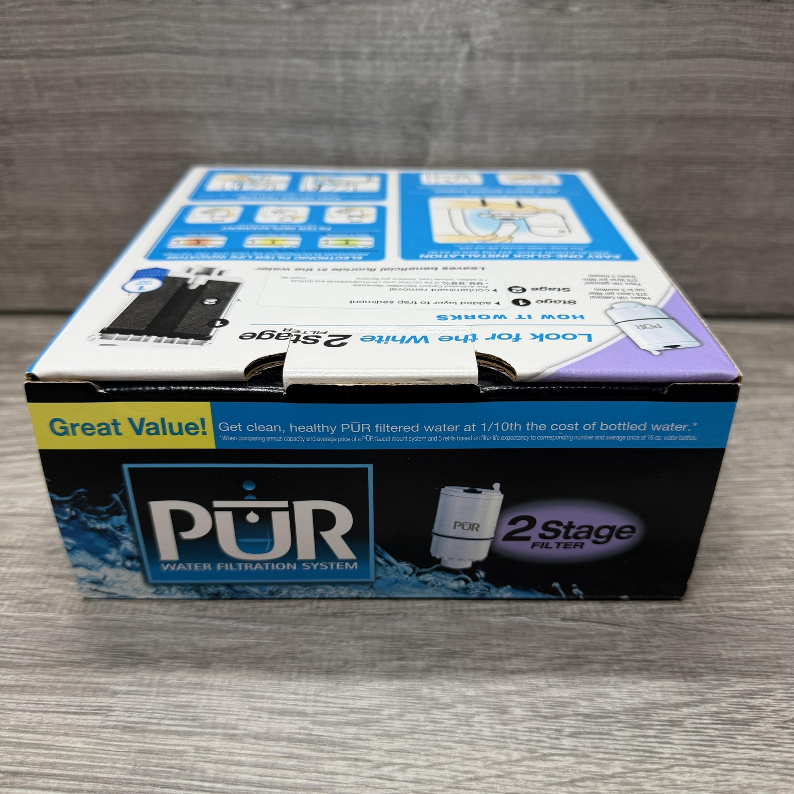PUR FM-3333B Faucet Mount Water Filter 2 Stage System White 1 Filter Unit