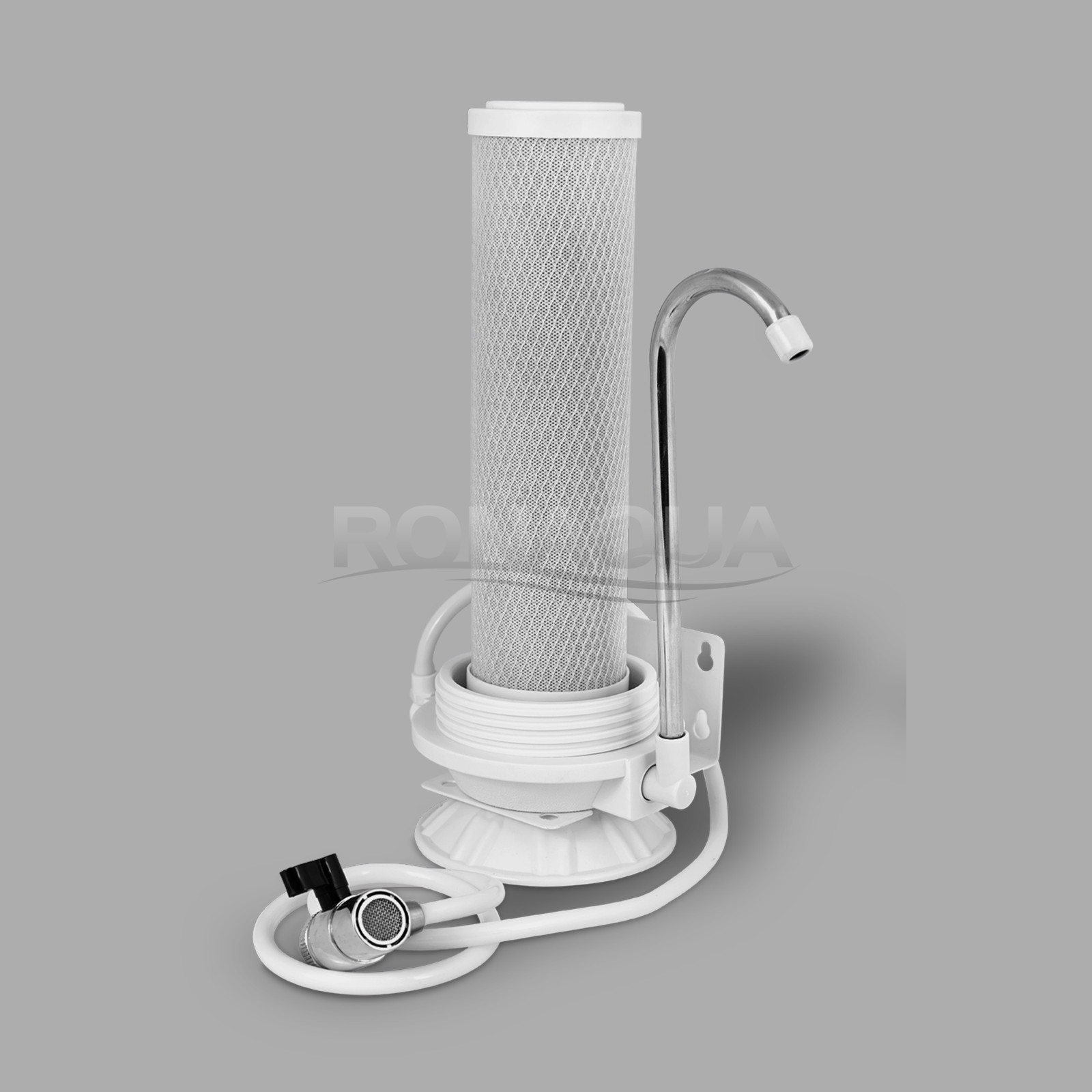 Countertop Single Stage Water Filtration Unit with Block Activated Carbon