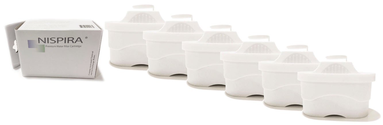 Water Filter Replacements for Mavea Maxtra 1001122 Pitcher By NISPIRA 6 Pk