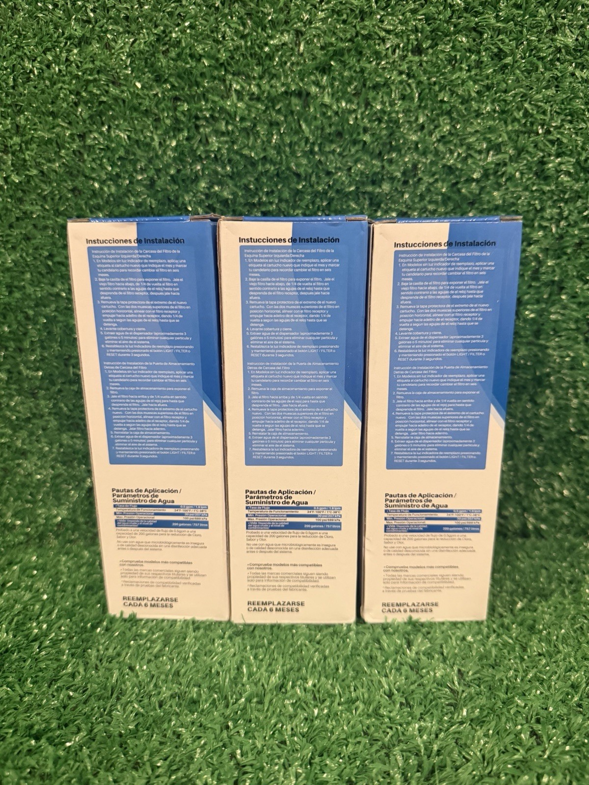 ICEPURE RWF4700AC Water Filter 3 Pack + AF004 Air Filter 3 Pack Bundle