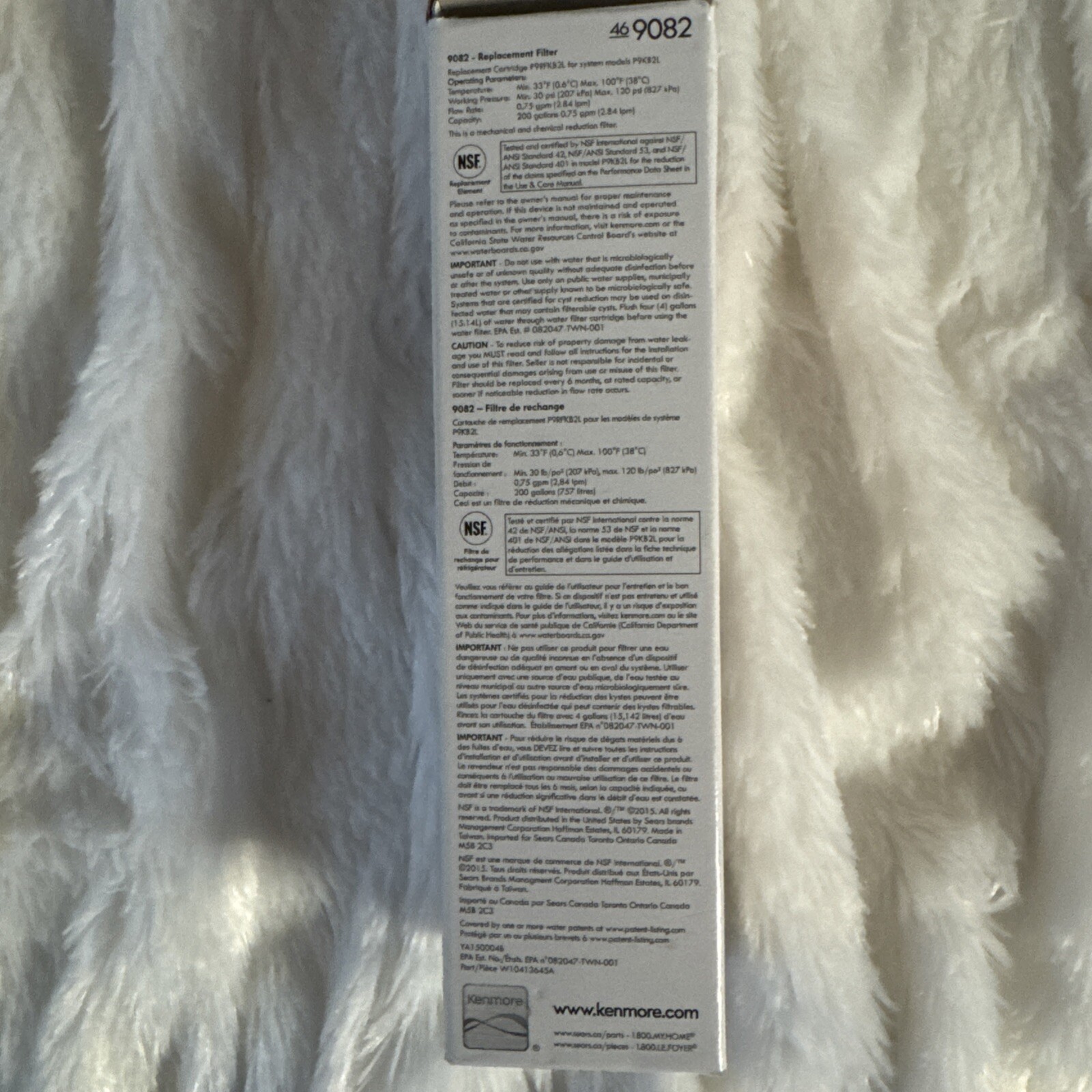9082 Replacement Refrigerator Filter for Kenmore 46-9082 New in box