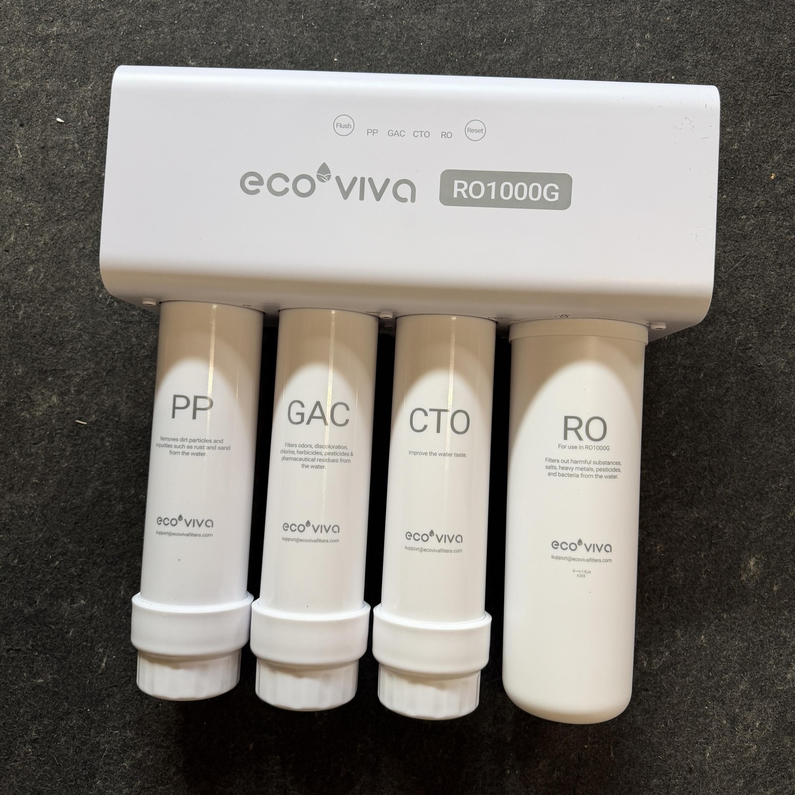 Ecoviva 1000GPD UnderSink Reverse Osmosis RO System, Modern, NSF/ANSI 58 61