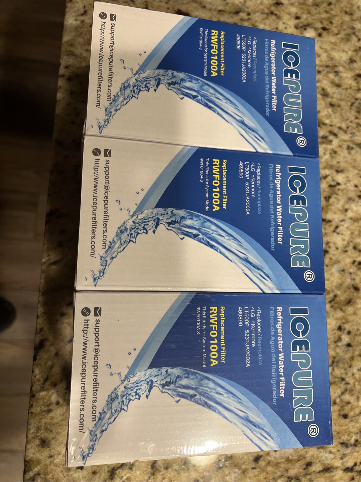 LG Refrigerator LT 500P Filters 3 Counts
