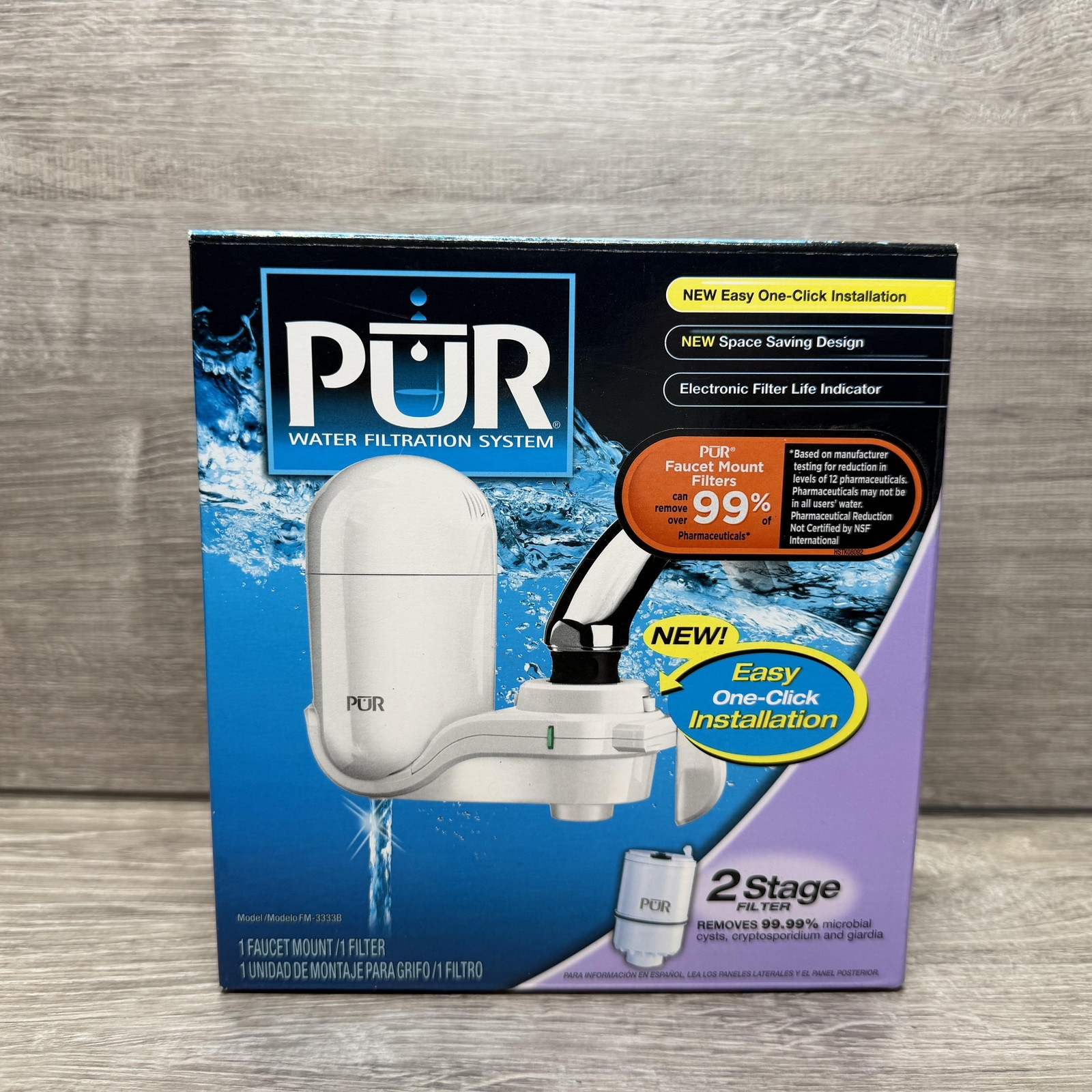 PUR FM-3333B Faucet Mount Water Filter 2 Stage System White 1 Filter Unit