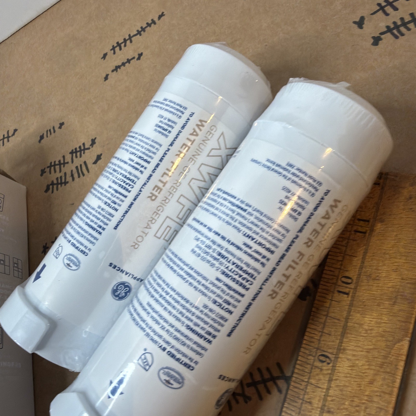 2 Genuine GE XWFE Refrigerator Water Filters New (SEALED) Authentic OEM 1 Year