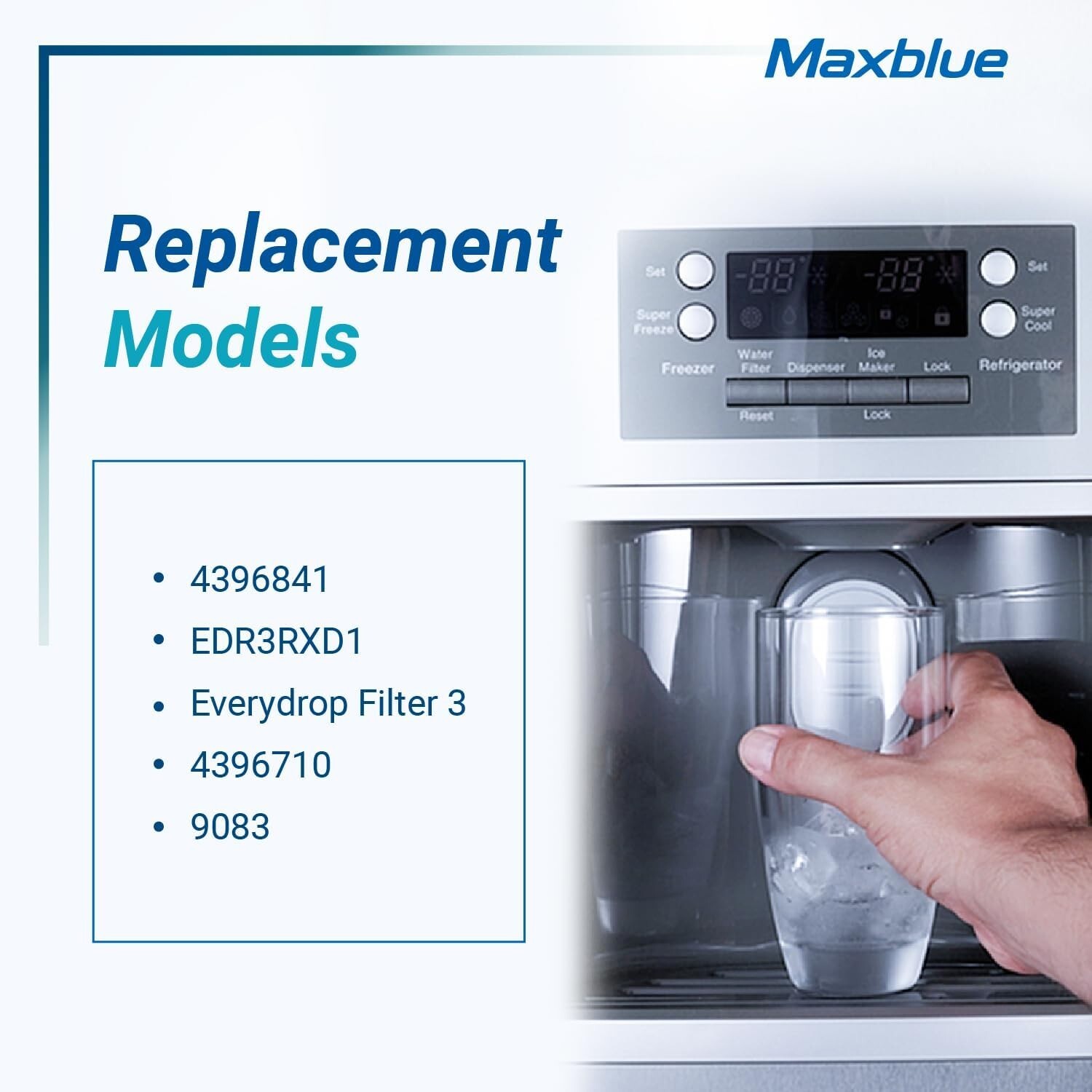 Maxblue MB-F08 Refrigerator Filter, Replacement for Kenmore® 46-9083, 46-9030